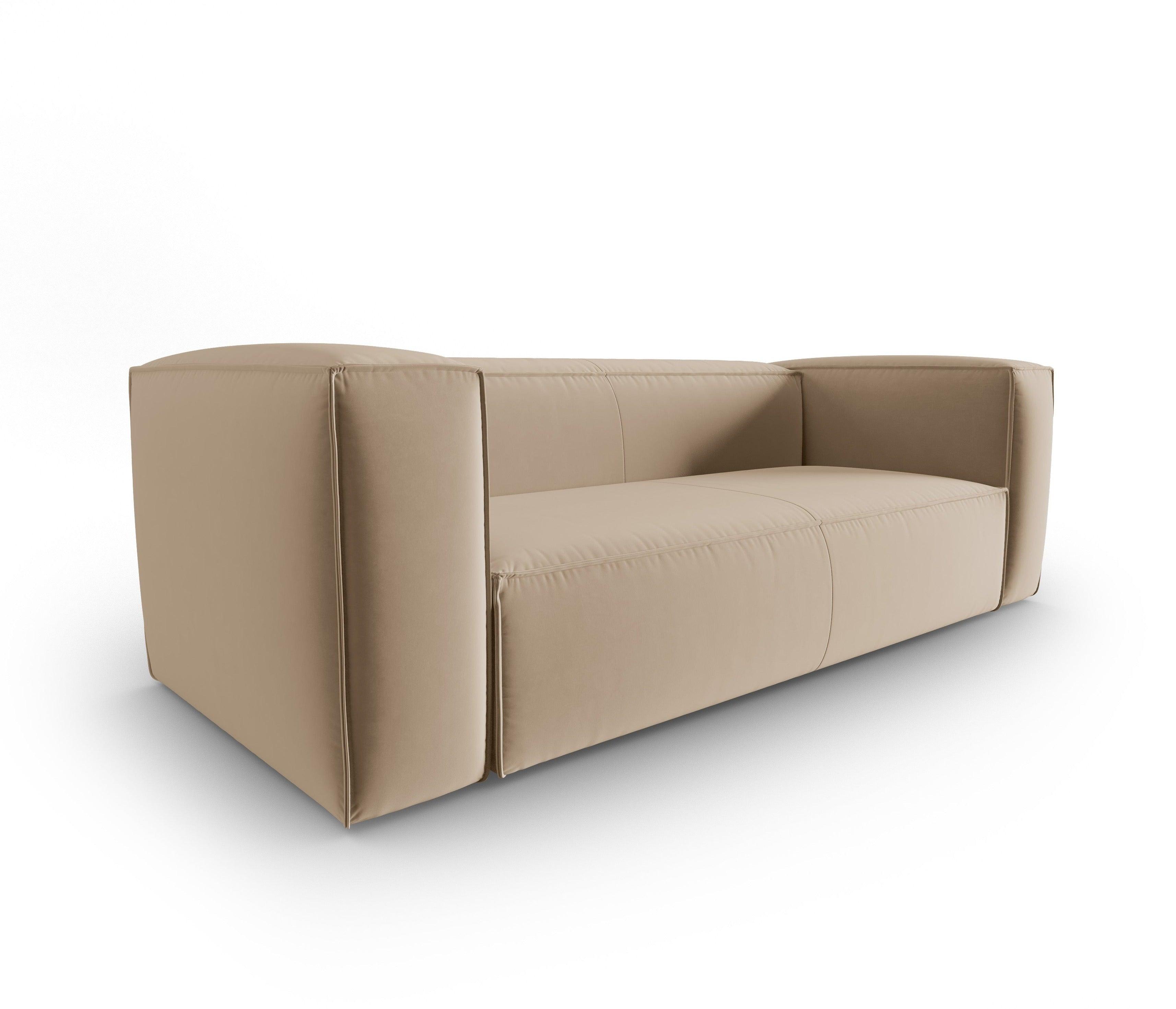 Sofa aksamitna 3-osobowa MACKAY piaskowy Cosmopolitan Design    Eye on Design