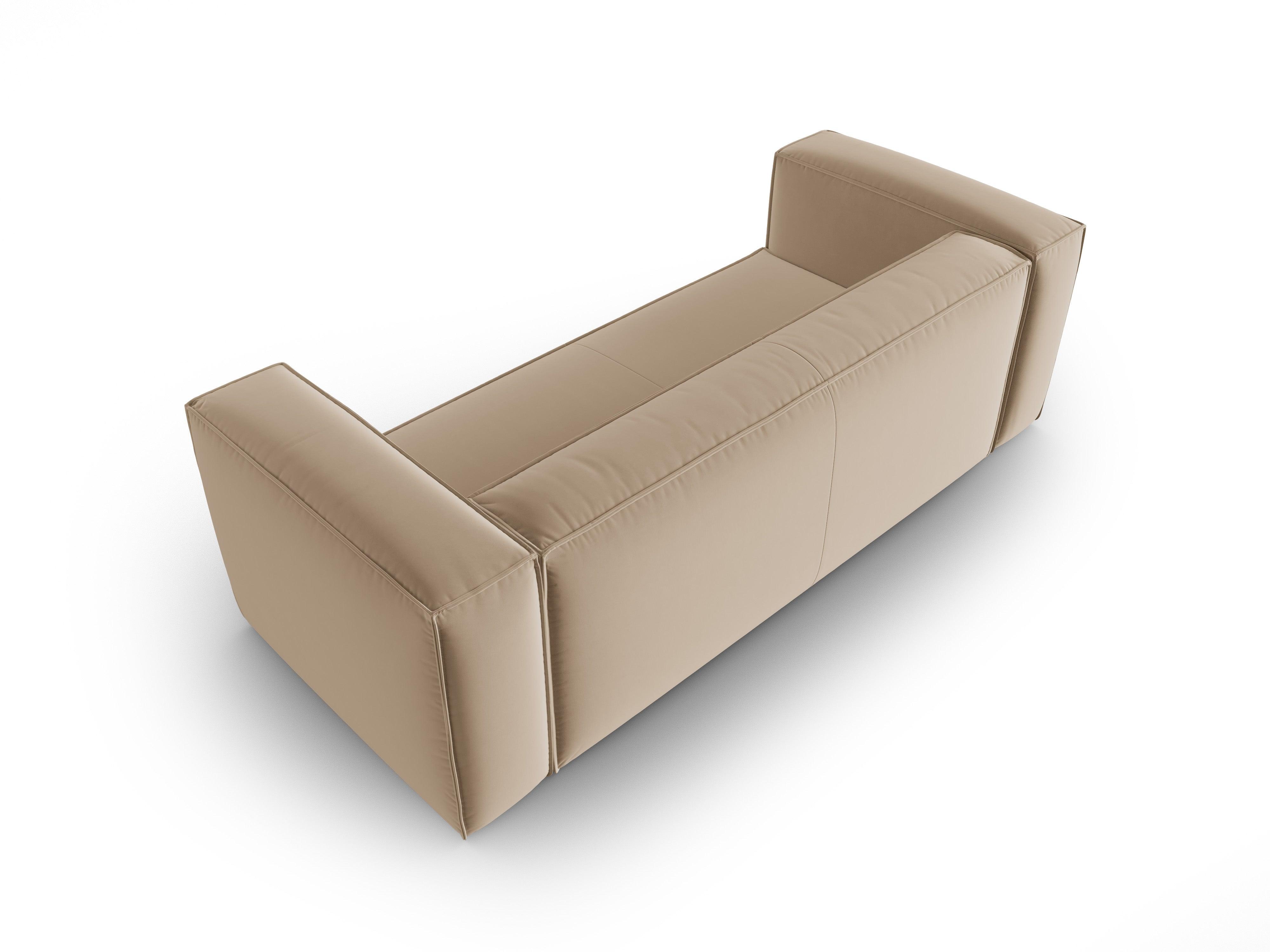 Sofa aksamitna 3-osobowa MACKAY piaskowy Cosmopolitan Design    Eye on Design