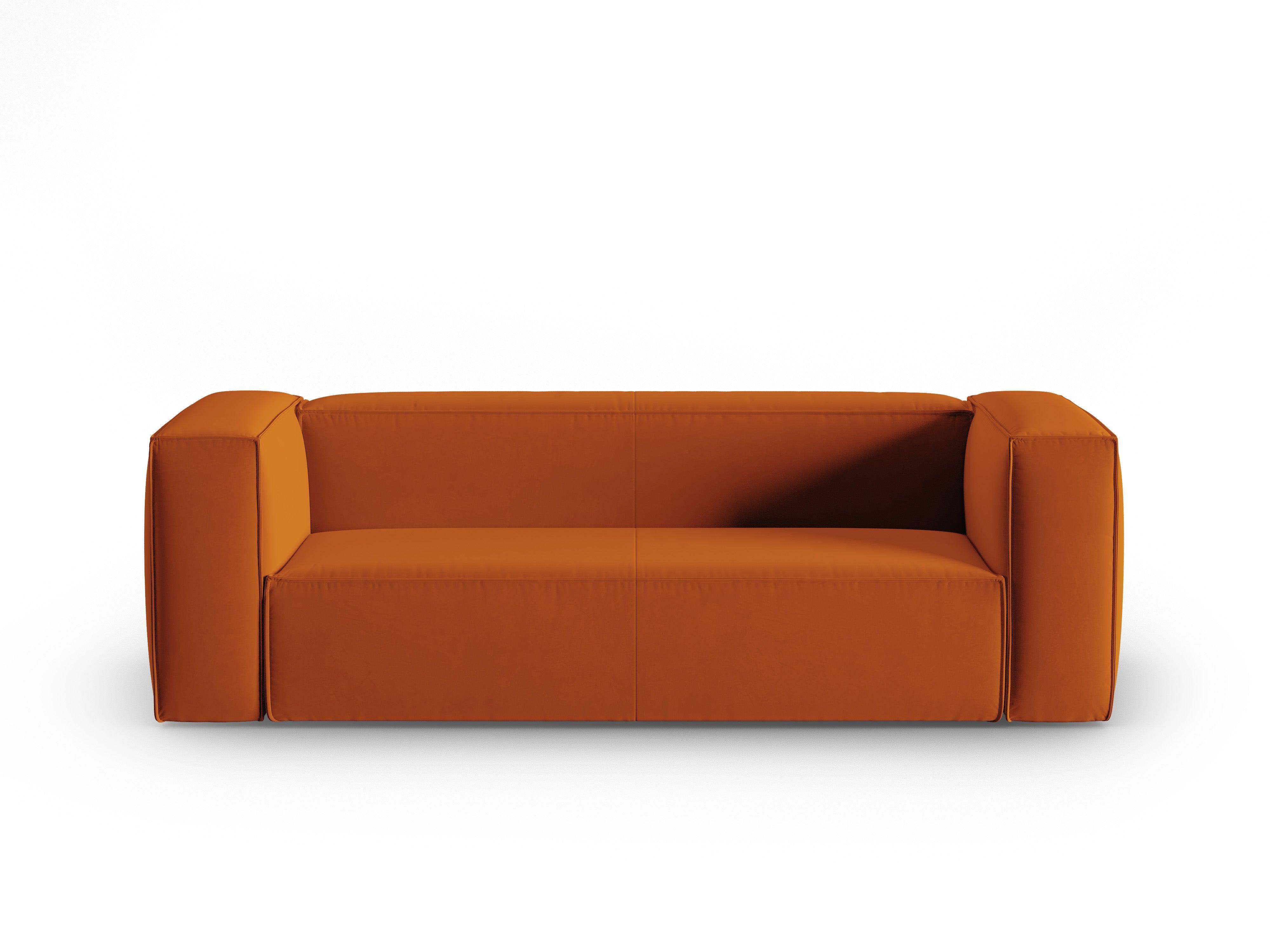 Sofa aksamitna 3-osobowa MACKAY terracotta Cosmopolitan Design    Eye on Design