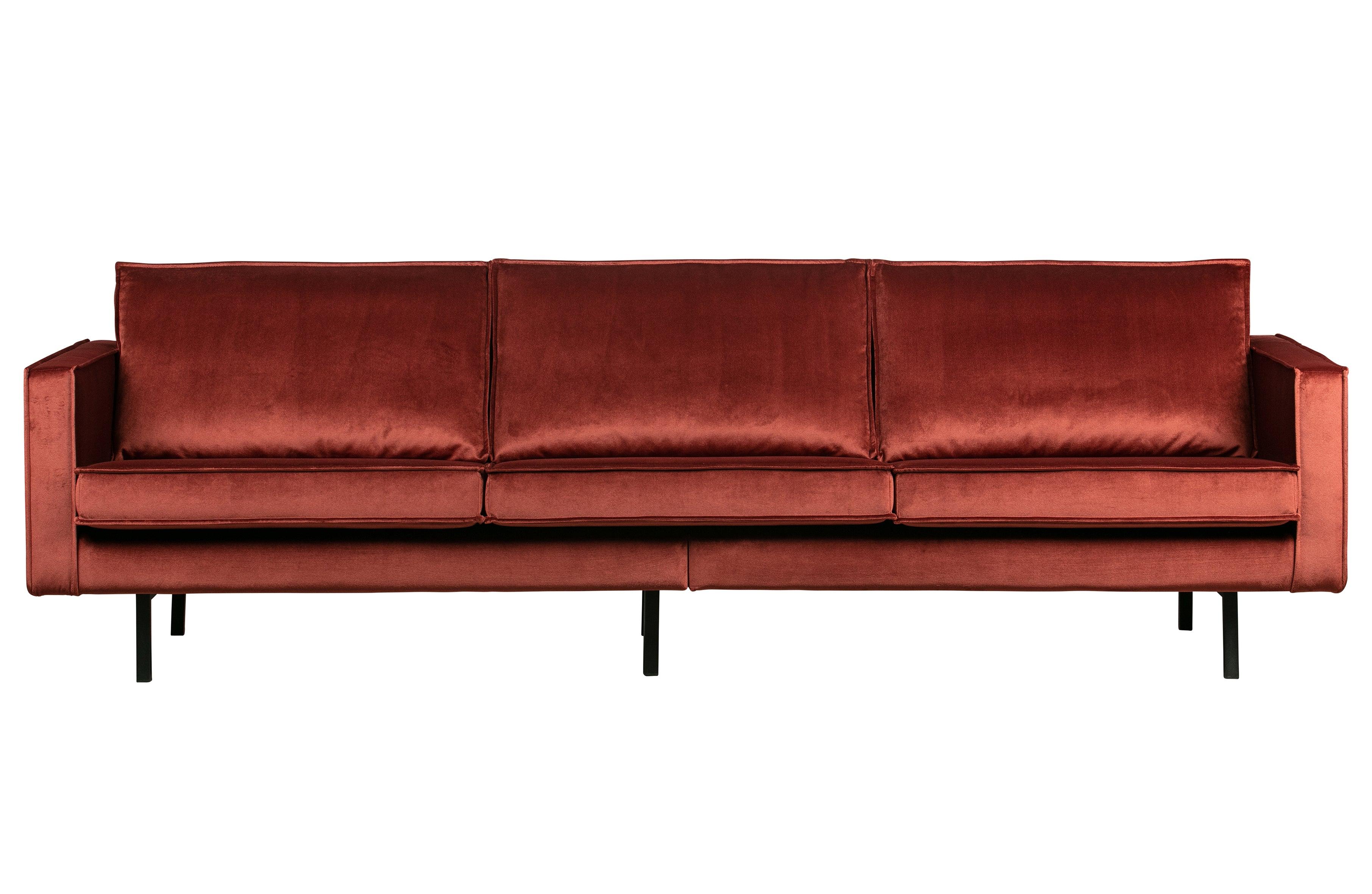 Sofa aksamitna 3-osobowa RODEO kasztanowy Be Pure    Eye on Design