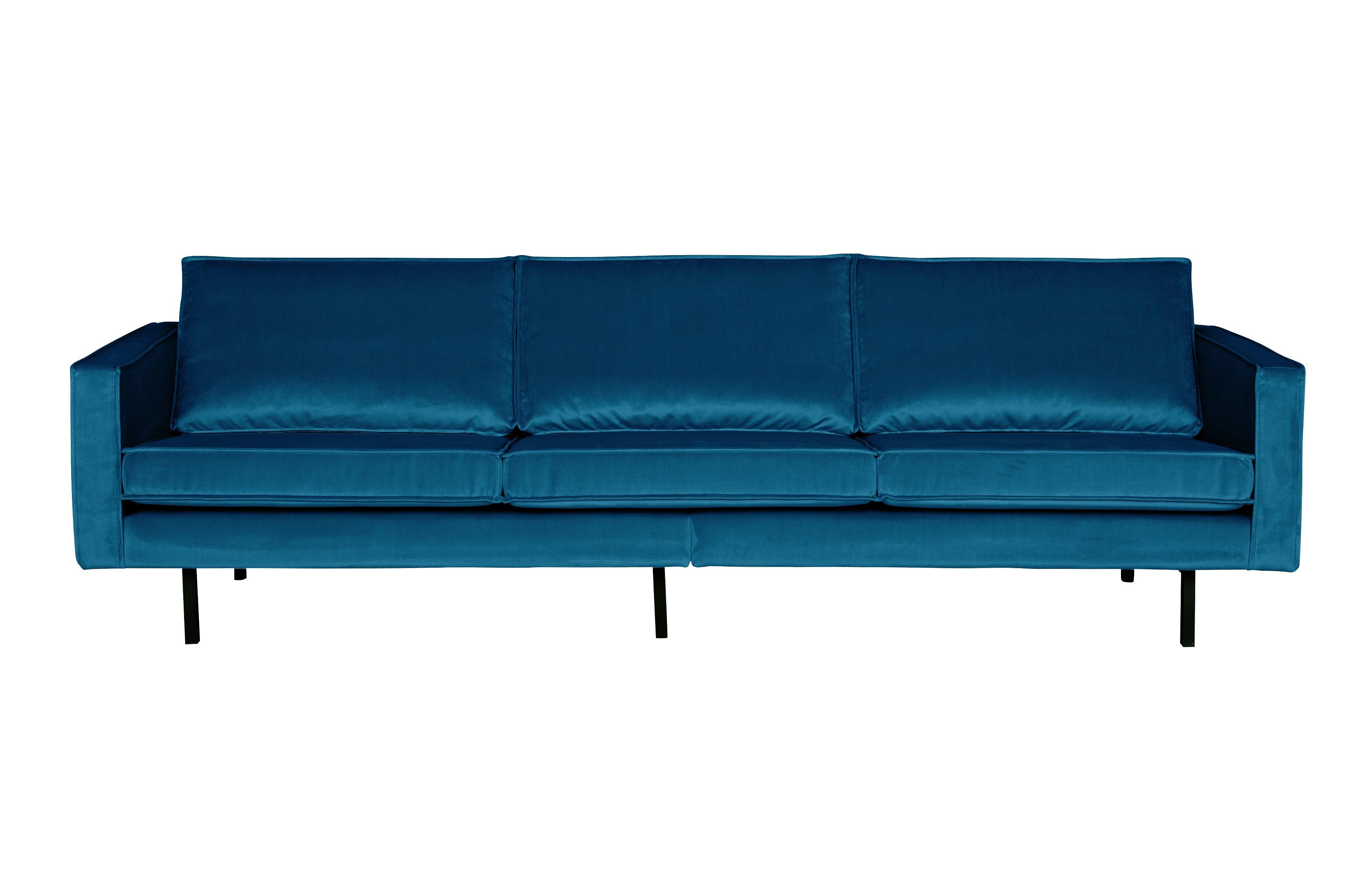 Sofa aksamitna 3-osobowa RODEO niebieski Be Pure    Eye on Design