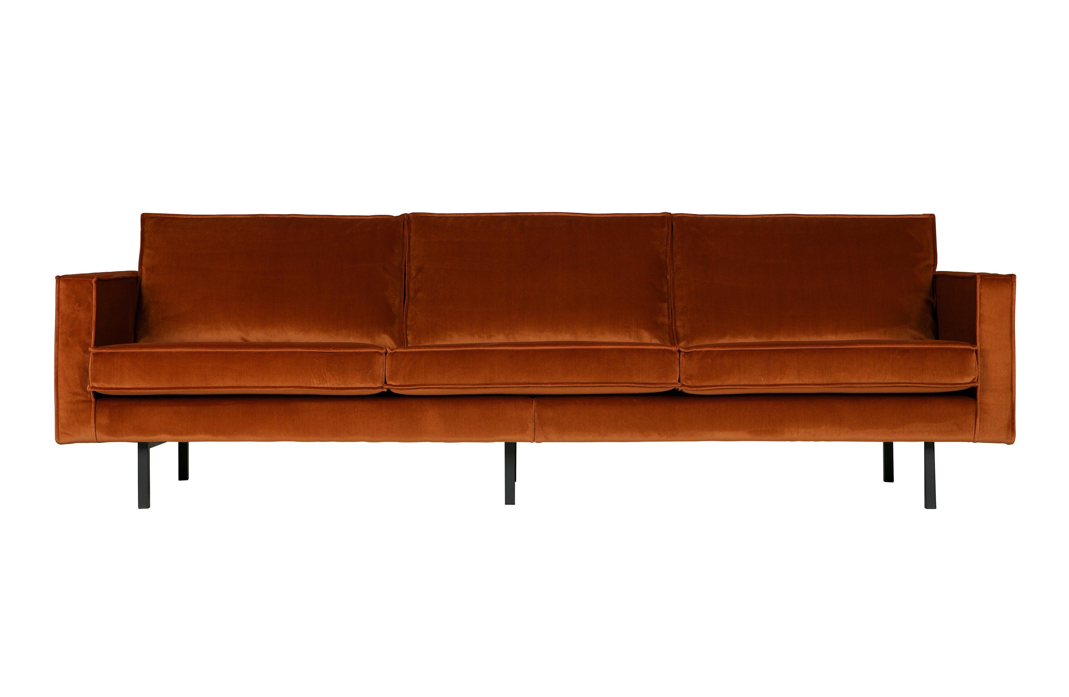 Sofa aksamitna 3-osobowa RODEO rdzawy Be Pure    Eye on Design