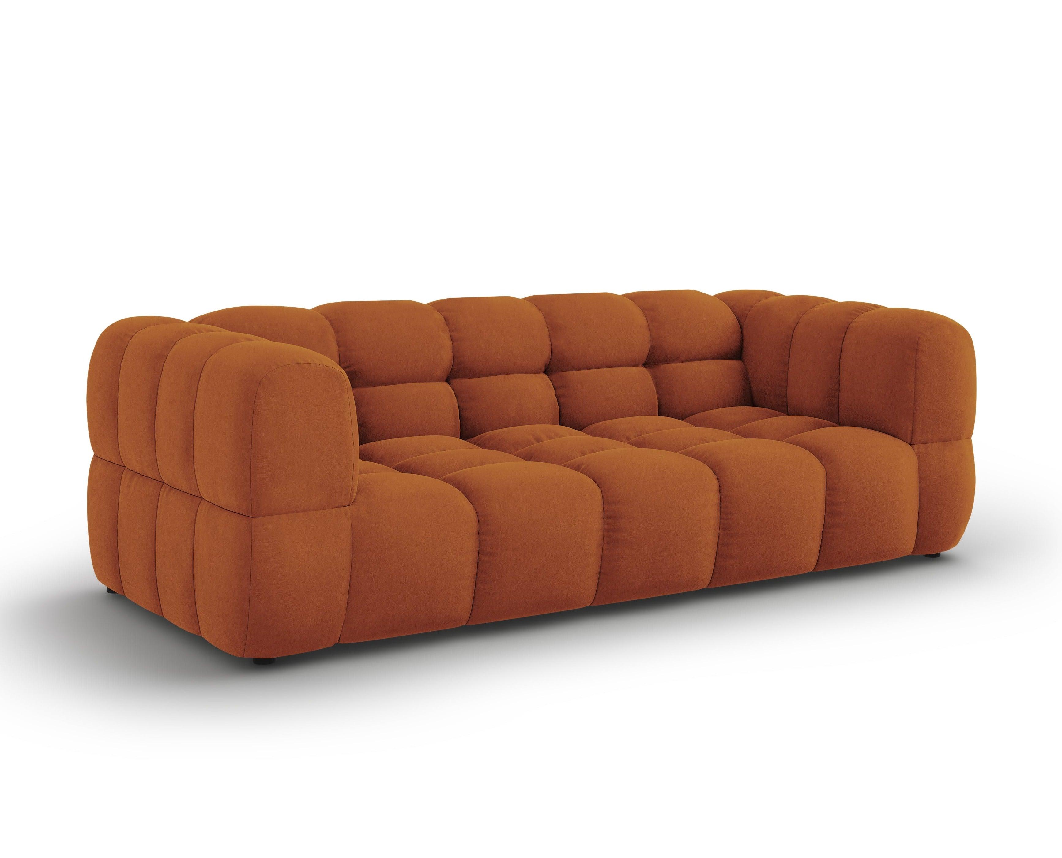 Sofa aksamitna 3-osobowa SKY terracotta Cosmopolitan Design    Eye on Design