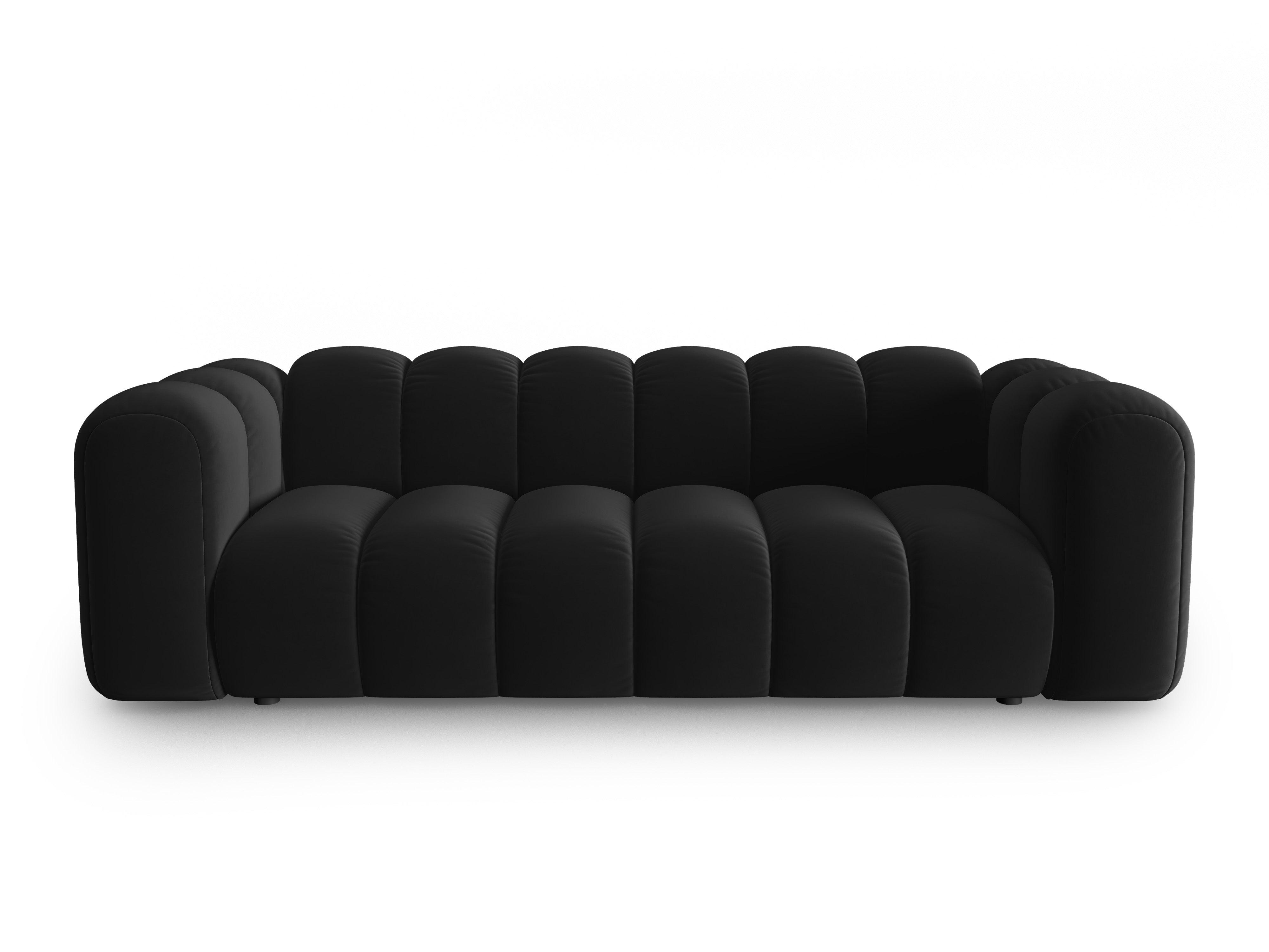 Sofa aksamitna 3-osobowa SKYLER czarny Interieurs 86    Eye on Design