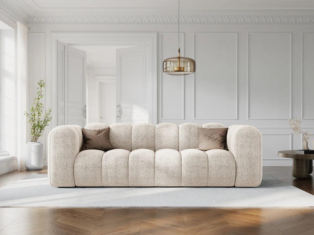 Sofa aksamitna 3-osobowa SKYLER koralowy Interieurs 86    Eye on Design