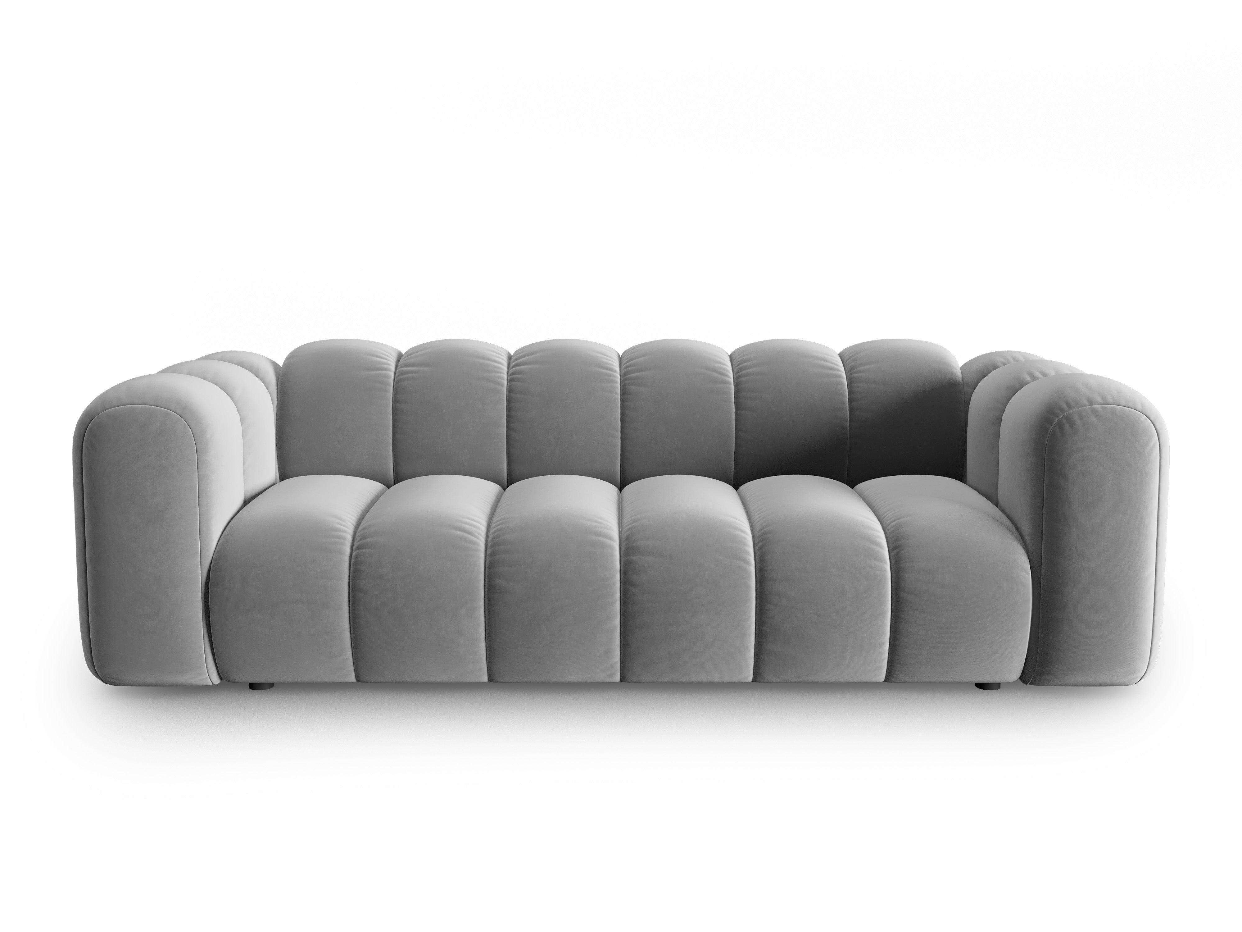 Sofa aksamitna 3-osobowa SKYLER szary Interieurs 86    Eye on Design