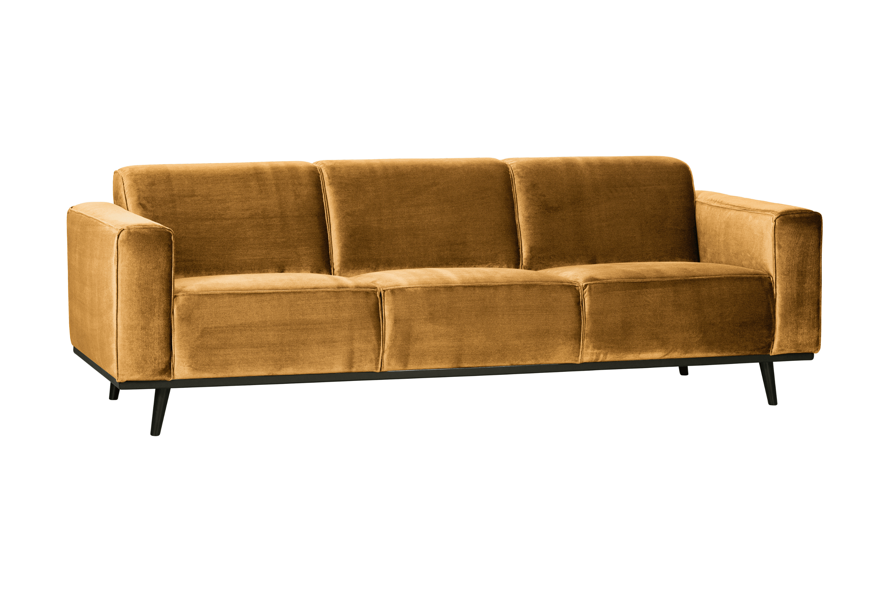 Sofa aksamitna 3-osobowa STATEMENT miodowy Be Pure    Eye on Design