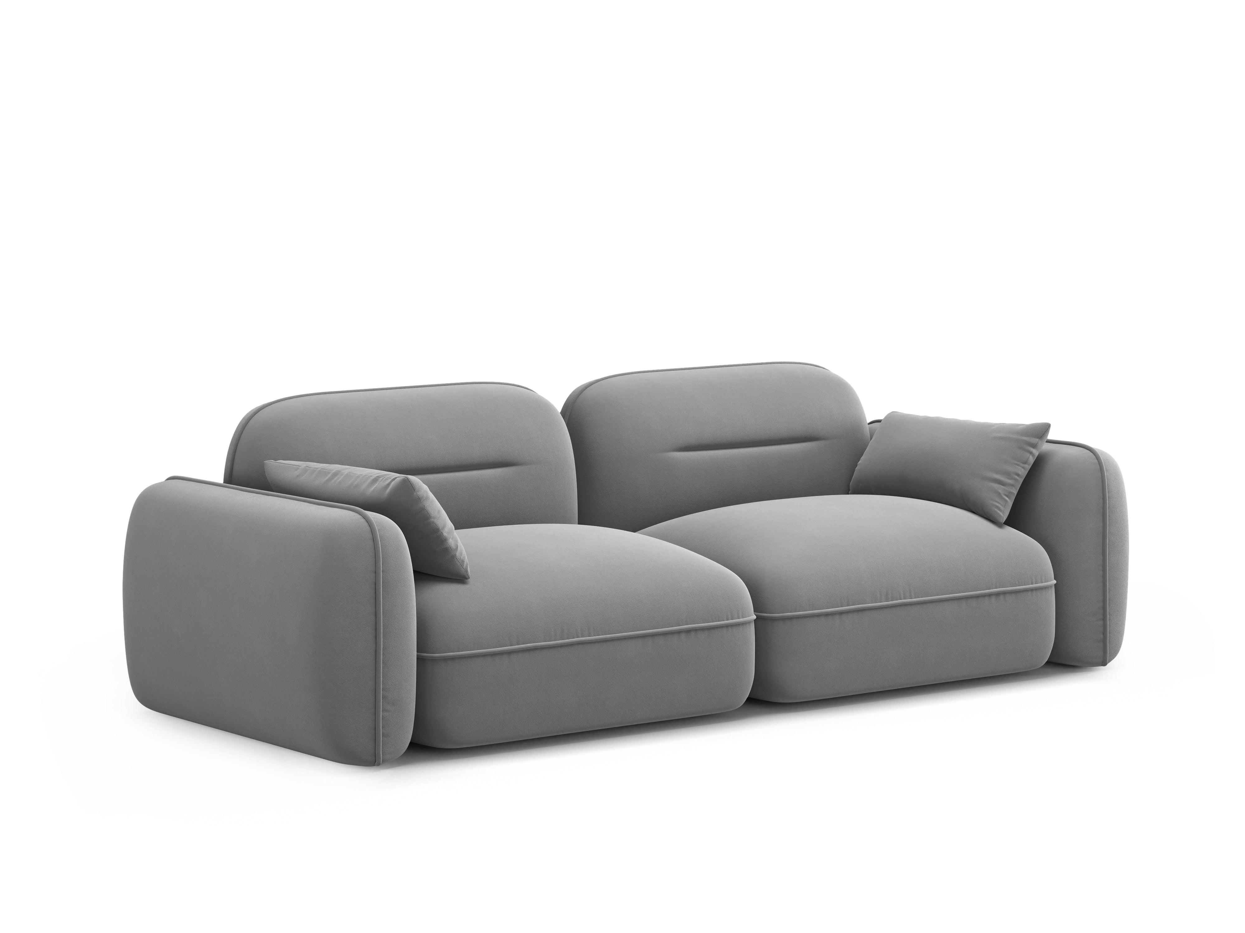 Sofa modułowa aksamitna 3-osobowa SYDNEY jasnoszary Cosmopolitan Design    Eye on Design