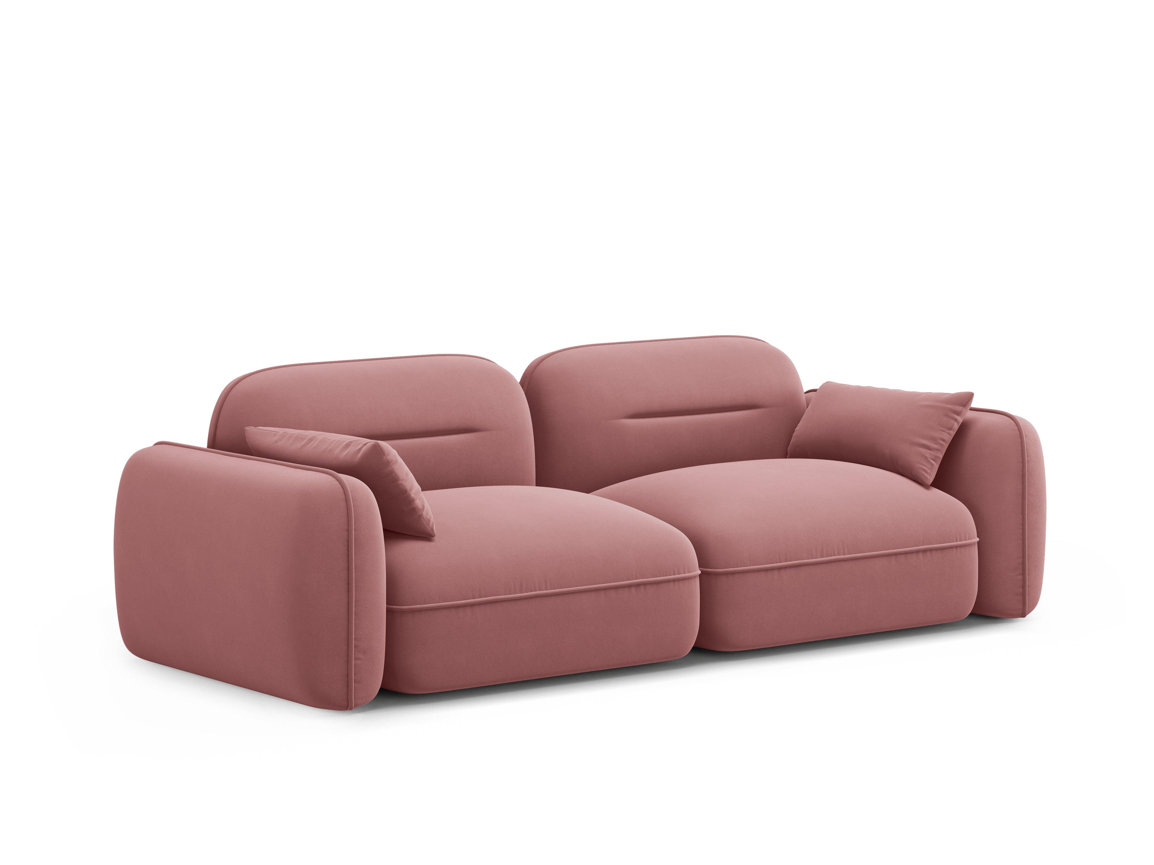 Sofa modułowa aksamitna 3-osobowa SYDNEY łososiowa Cosmopolitan Design    Eye on Design