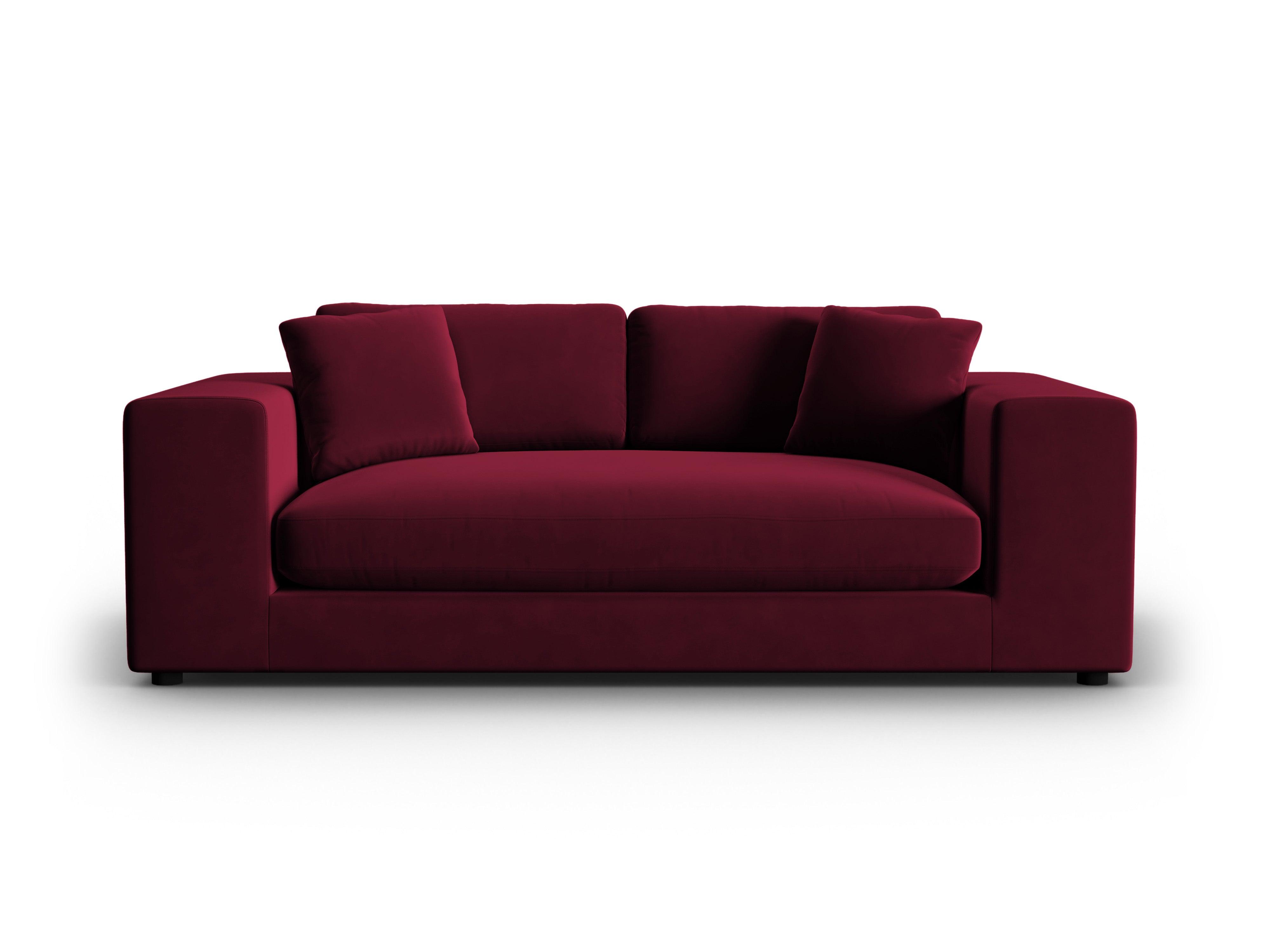 Sofa aksamitna 3-osobowa TENDANCE bordowy CXL by Christian Lacroix    Eye on Design