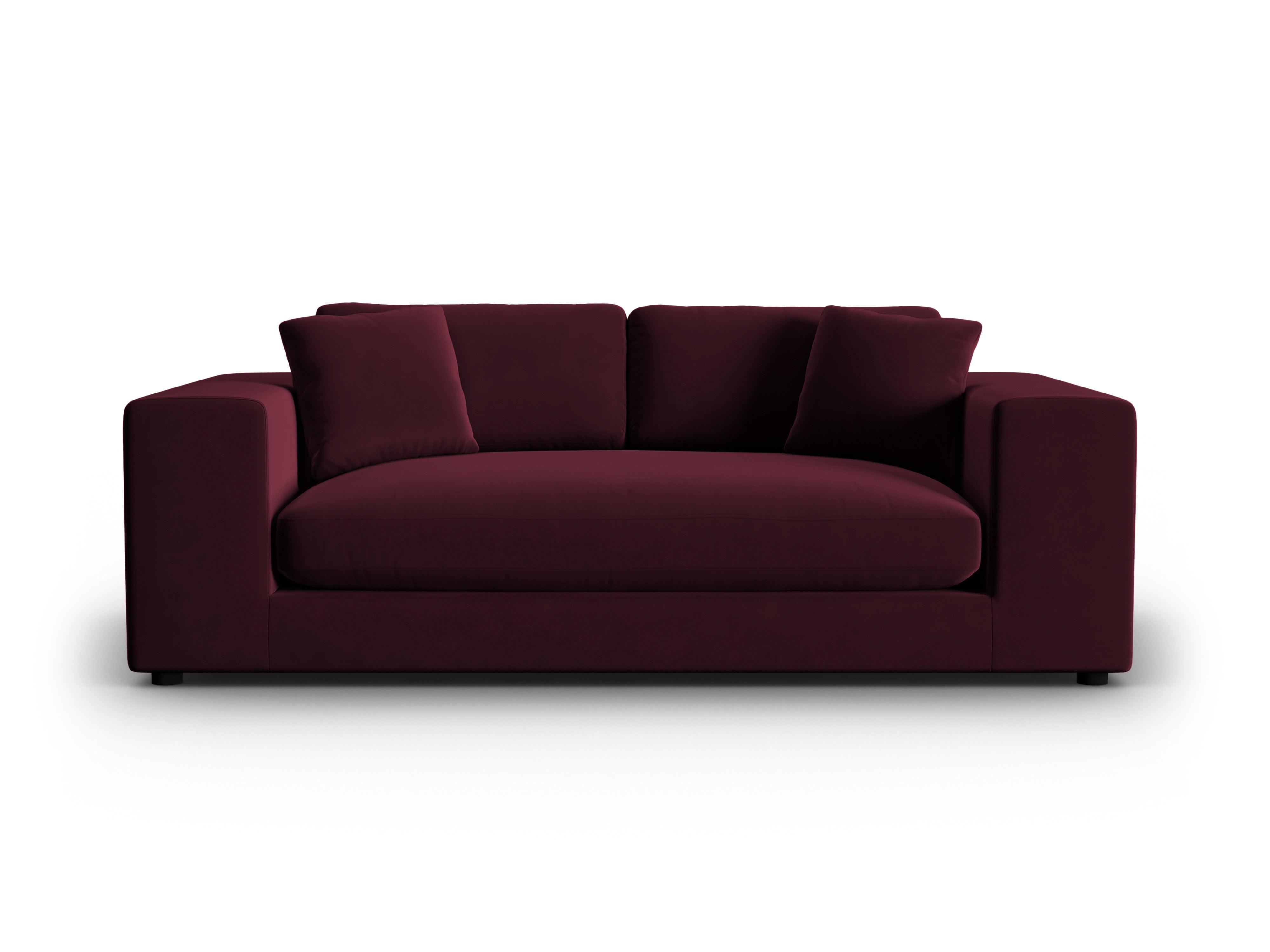 Sofa aksamitna 3-osobowa TENDANCE burgundowy CXL by Christian Lacroix    Eye on Design