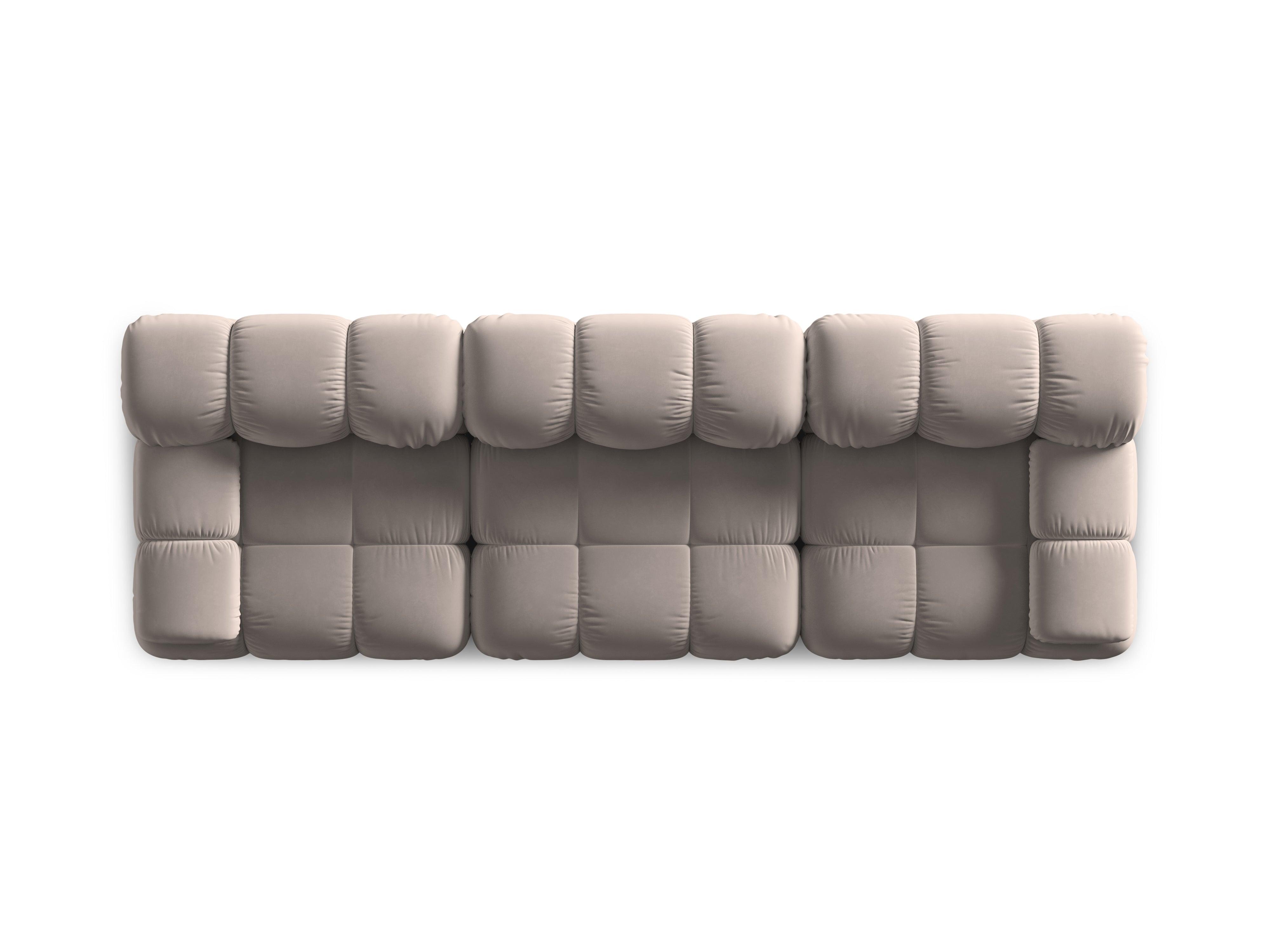 Sofa aksamitna 3-osobowa TROPEA cappuccino Milo Casa    Eye on Design