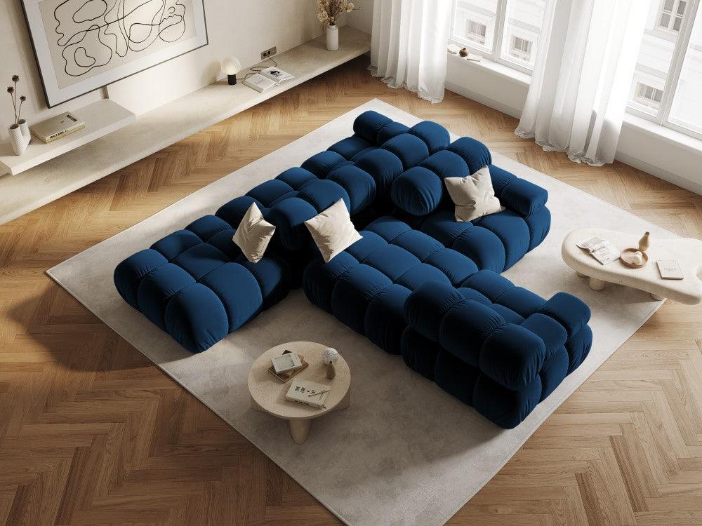 Sofa aksamitna 3-osobowa TROPEA granat królewski Milo Casa    Eye on Design