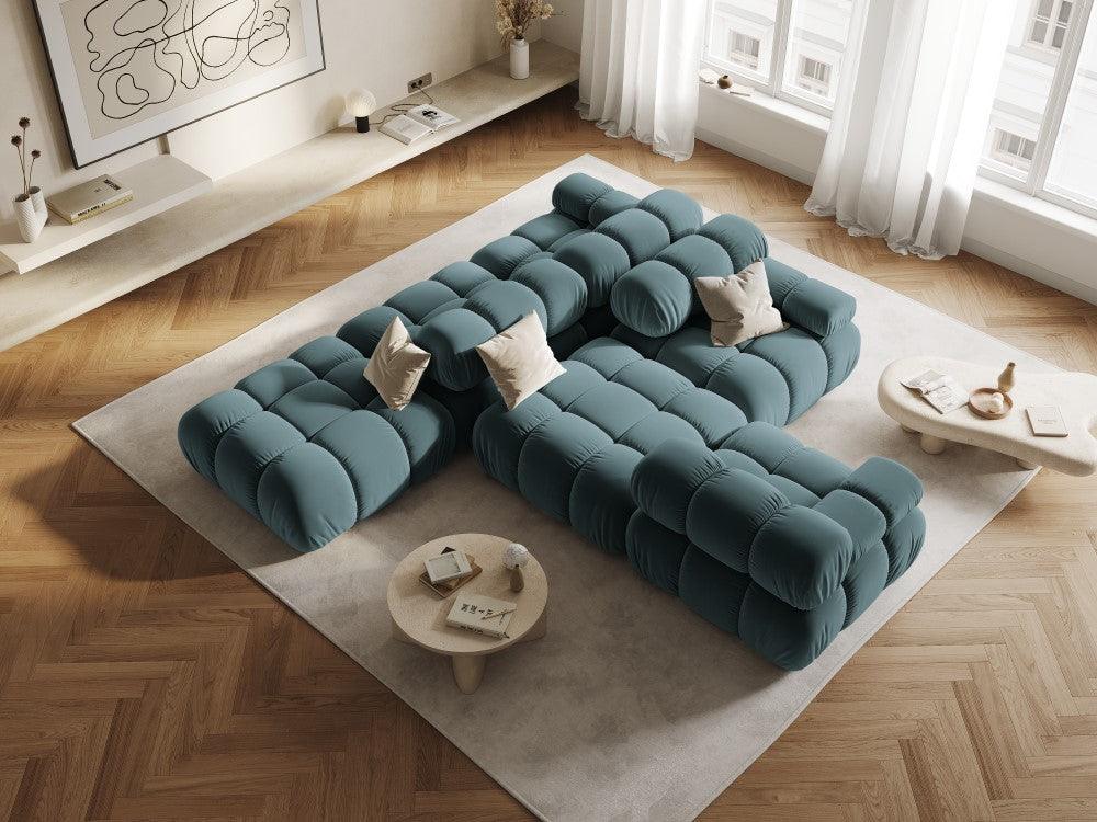 Sofa aksamitna 3-osobowa TROPEA petrol Milo Casa    Eye on Design