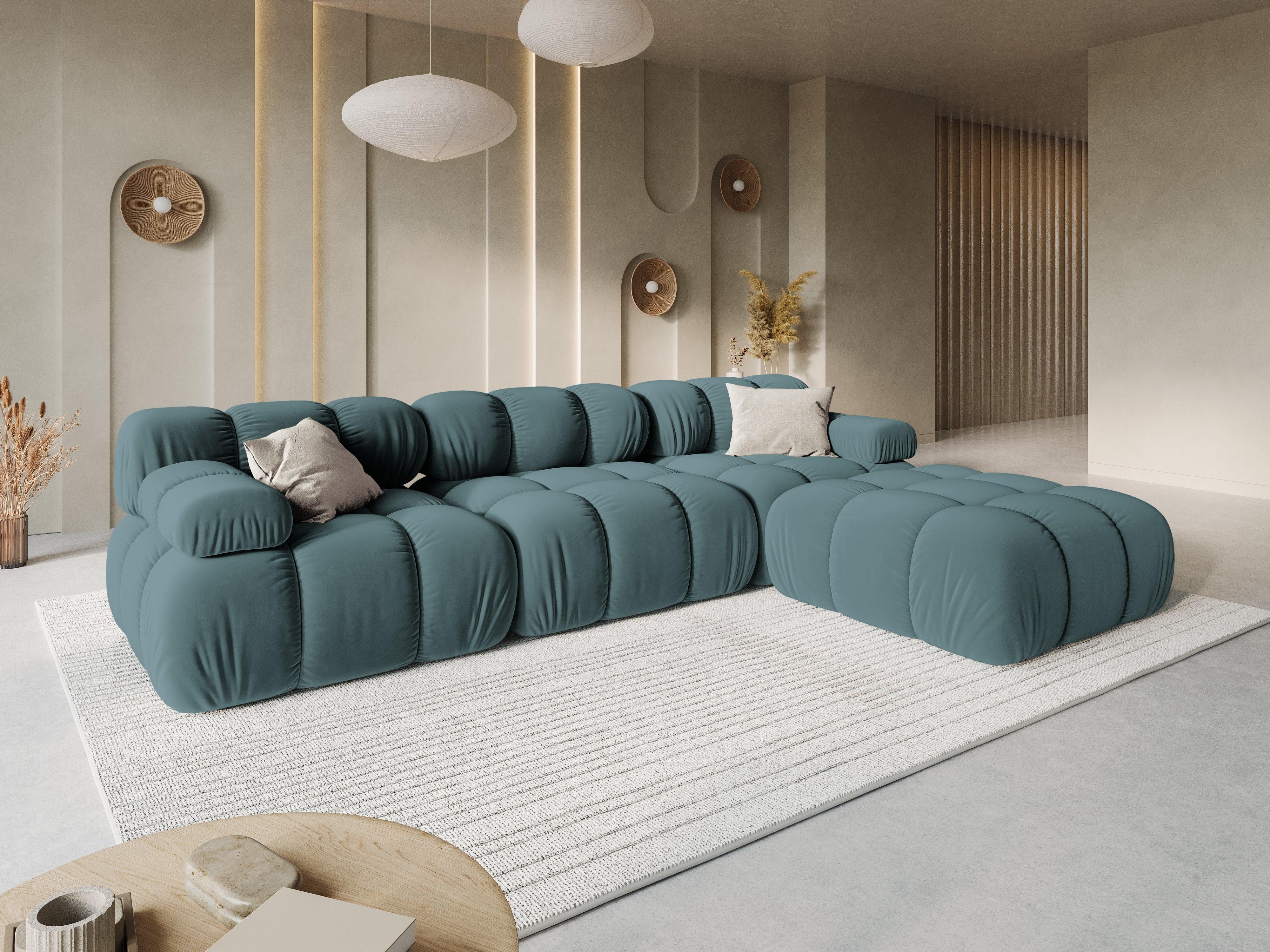 Sofa aksamitna 3-osobowa TROPEA petrol Milo Casa    Eye on Design