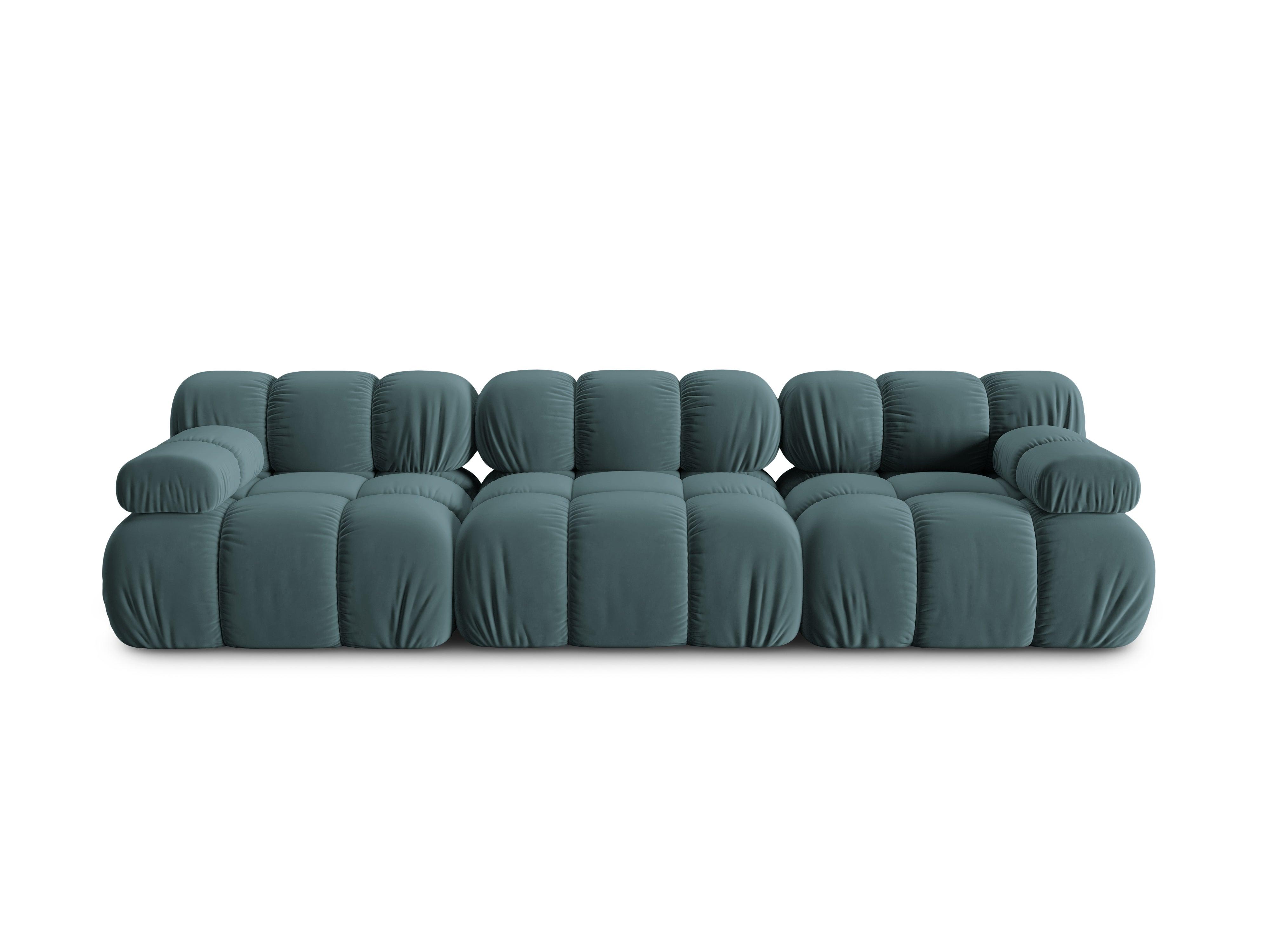 Sofa aksamitna 3-osobowa TROPEA petrol Milo Casa    Eye on Design