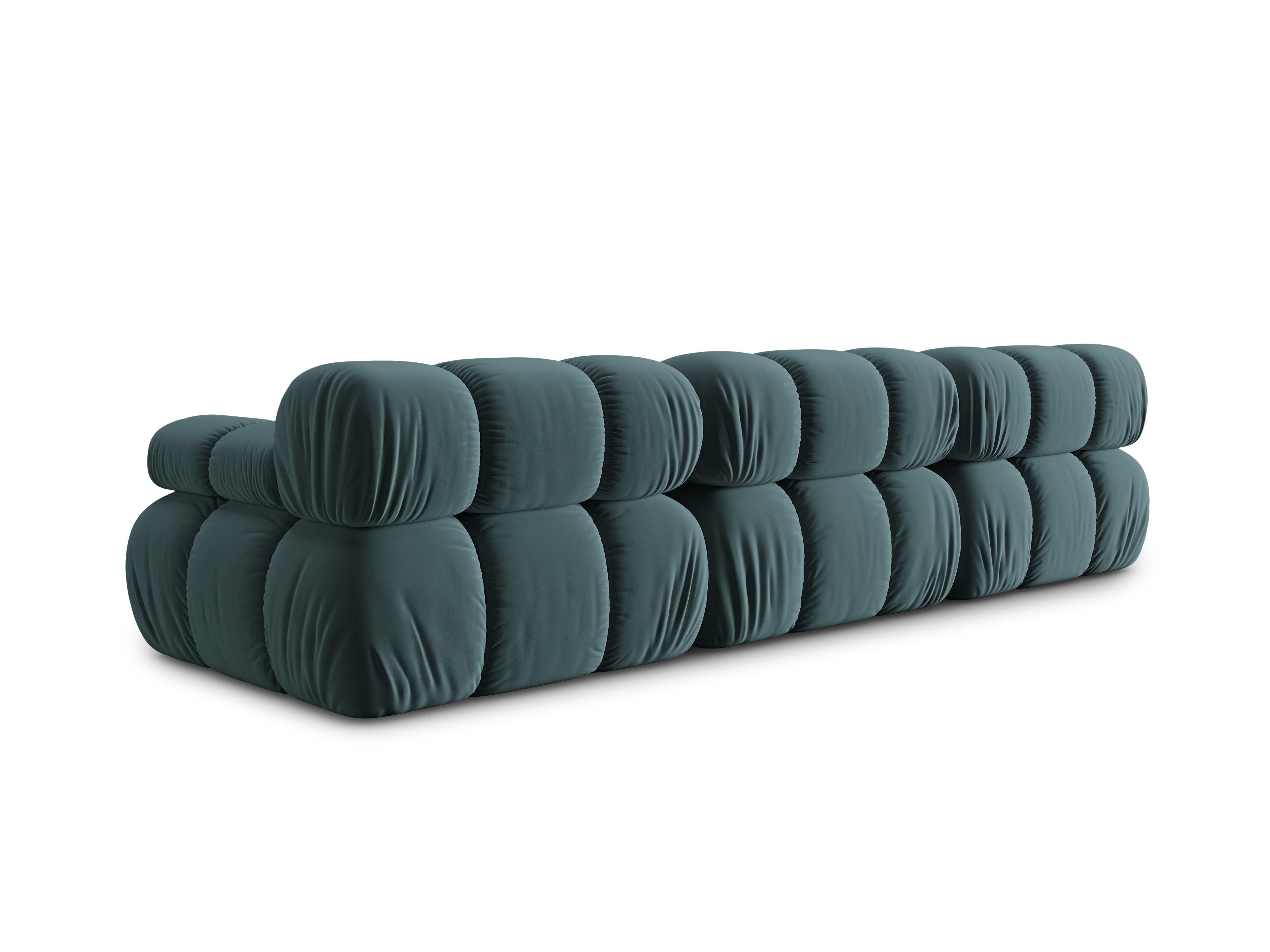 Sofa aksamitna 3-osobowa TROPEA petrol Milo Casa    Eye on Design