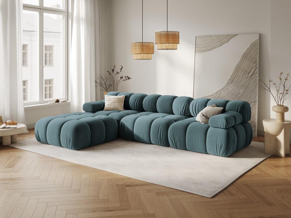 Sofa aksamitna 3-osobowa TROPEA petrol Milo Casa    Eye on Design