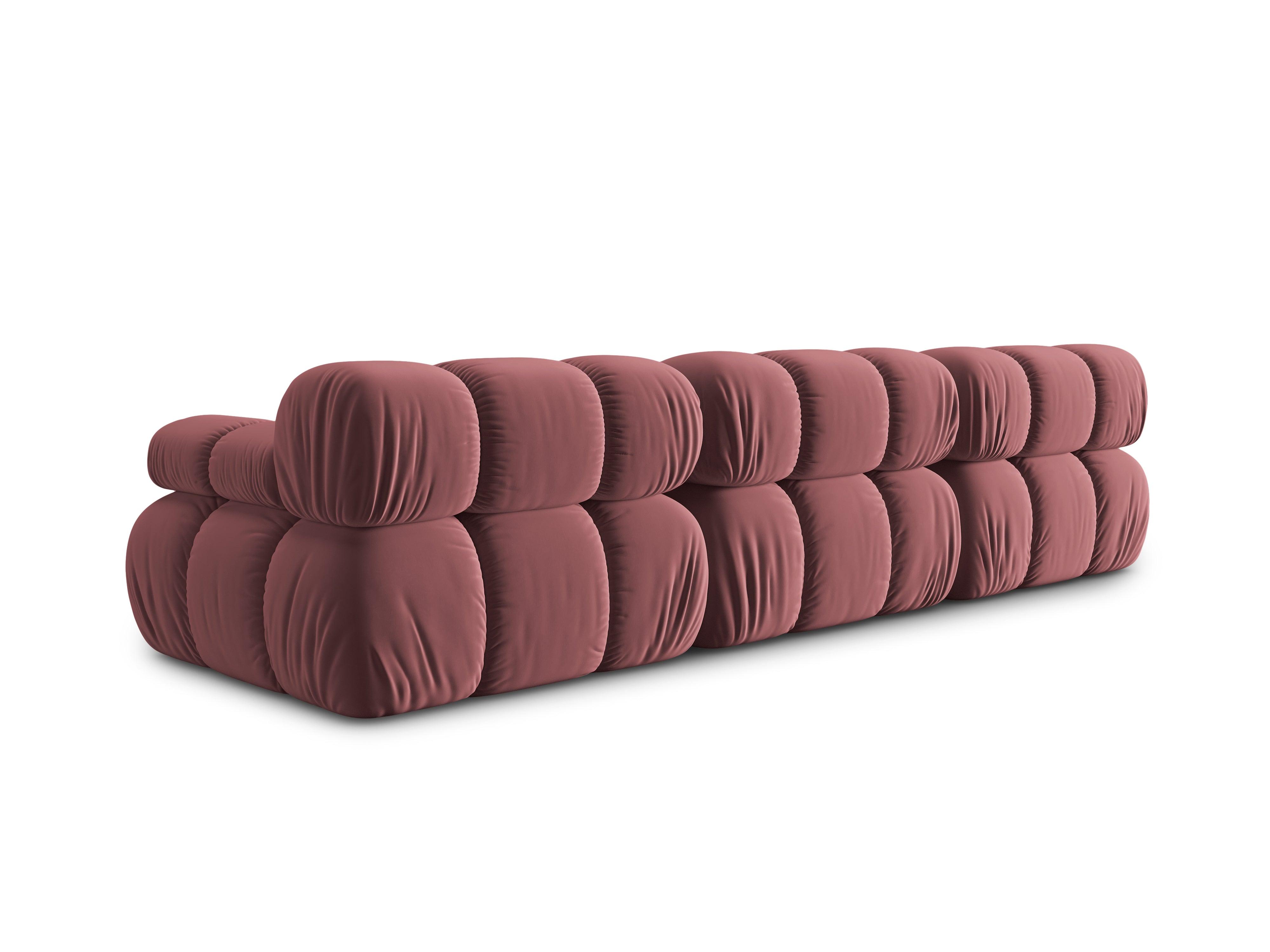 Sofa aksamitna 3-osobowa TROPEA różowy Milo Casa    Eye on Design