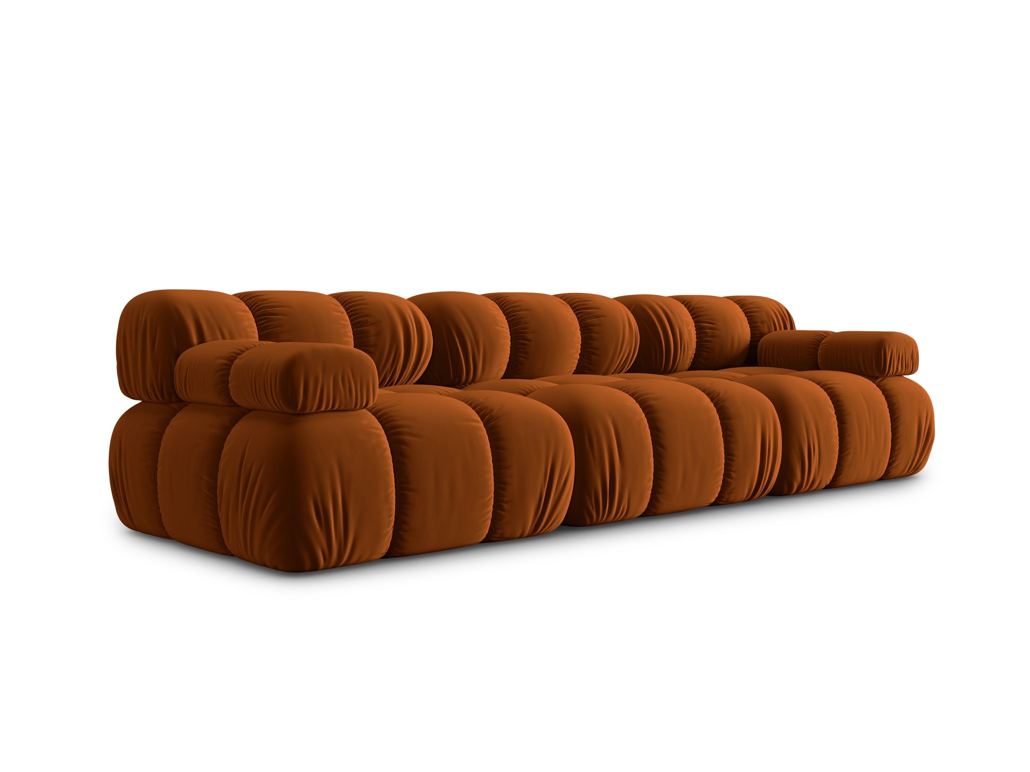 Sofa aksamitna 3-osobowa TROPEA terracotta Milo Casa    Eye on Design