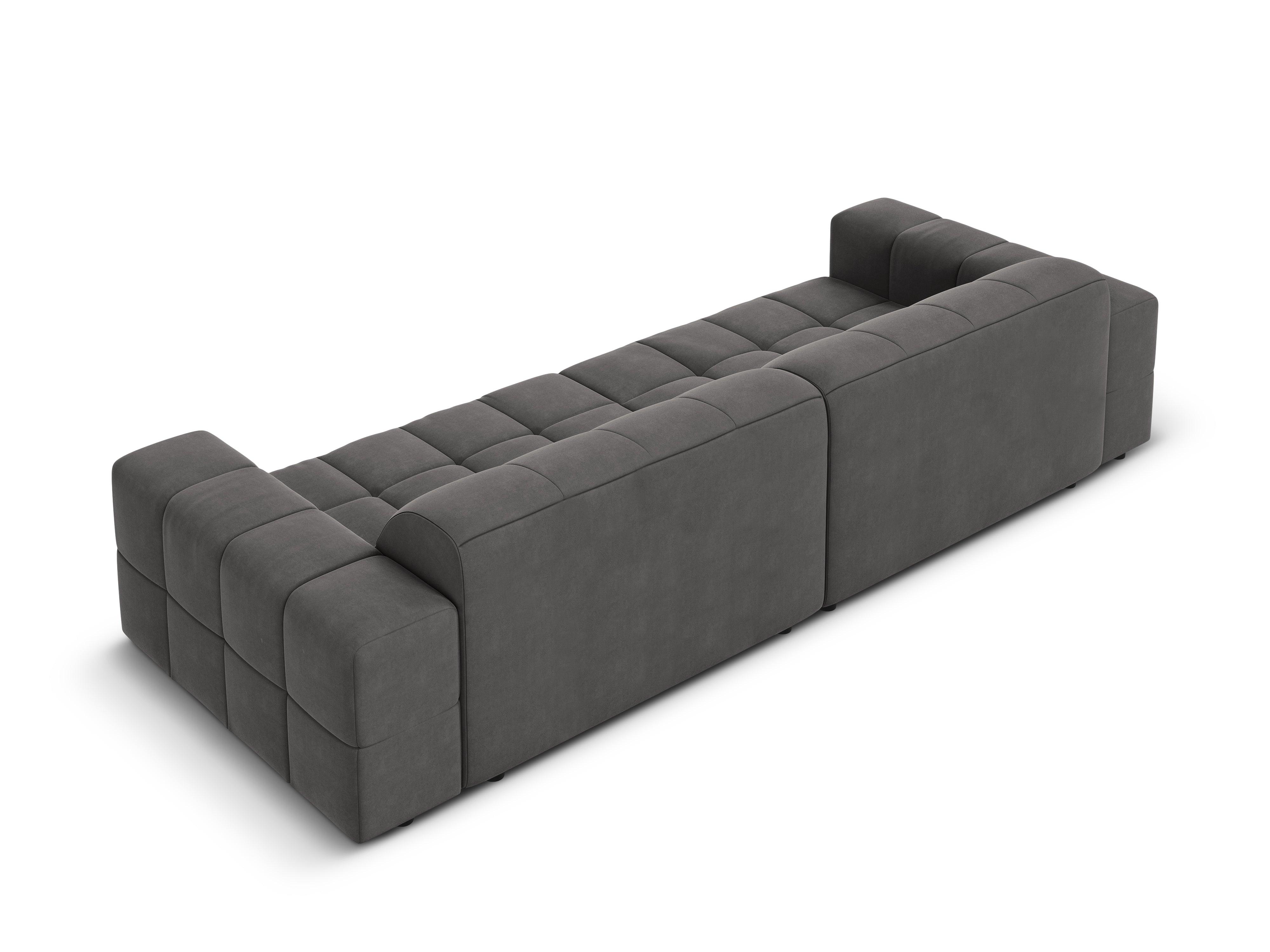 Sofa aksamitna 4-osobowa CHICAGO ciemnoszary Cosmopolitan Design    Eye on Design