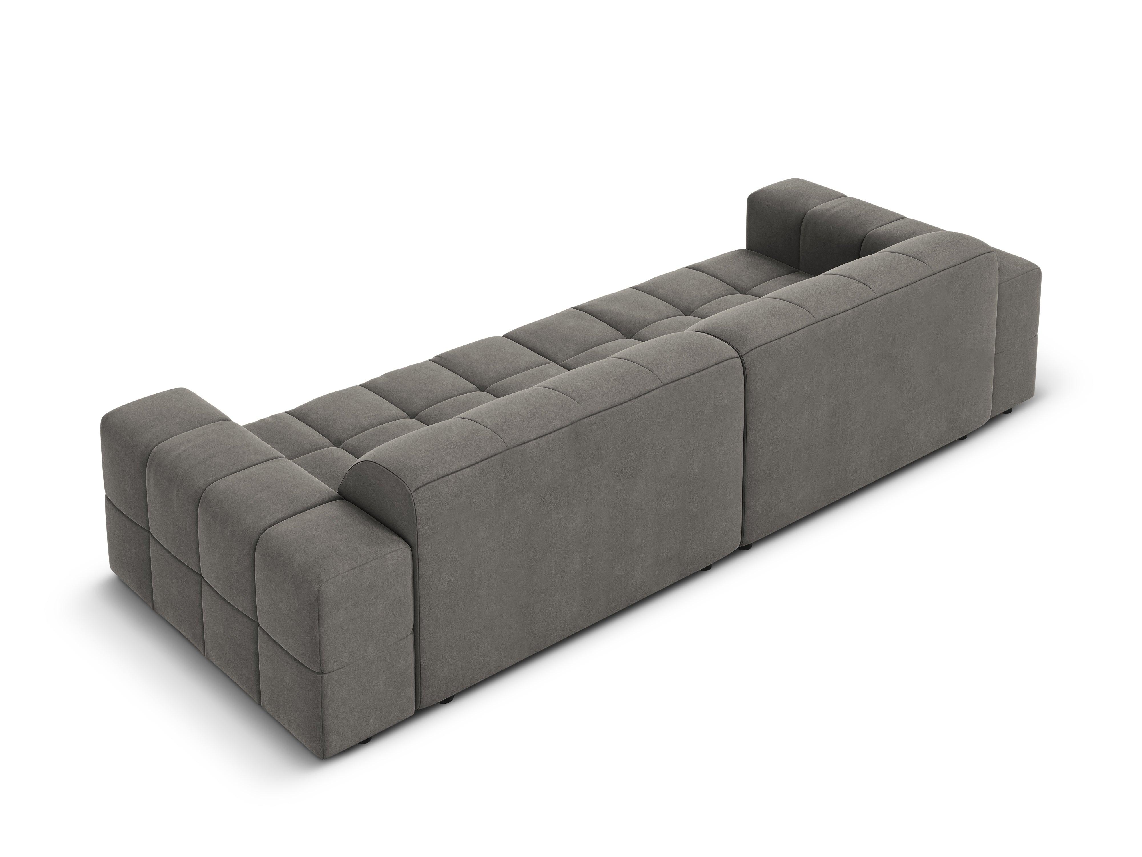 Sofa aksamitna 4-osobowa CHICAGO szary Cosmopolitan Design    Eye on Design