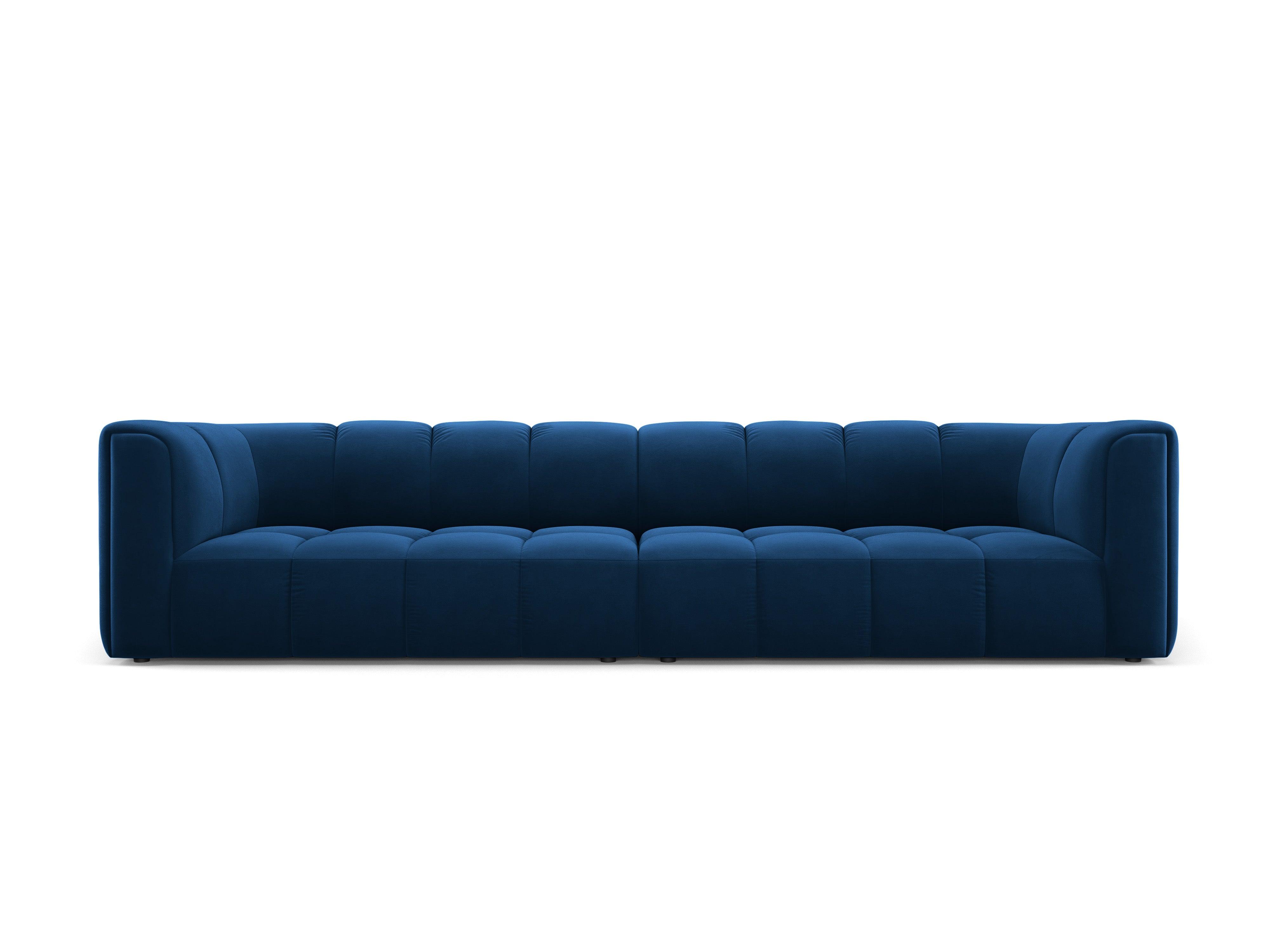 Sofa aksamitna 4-osobowa FRANCESCA granat królewski Milo Casa    Eye on Design