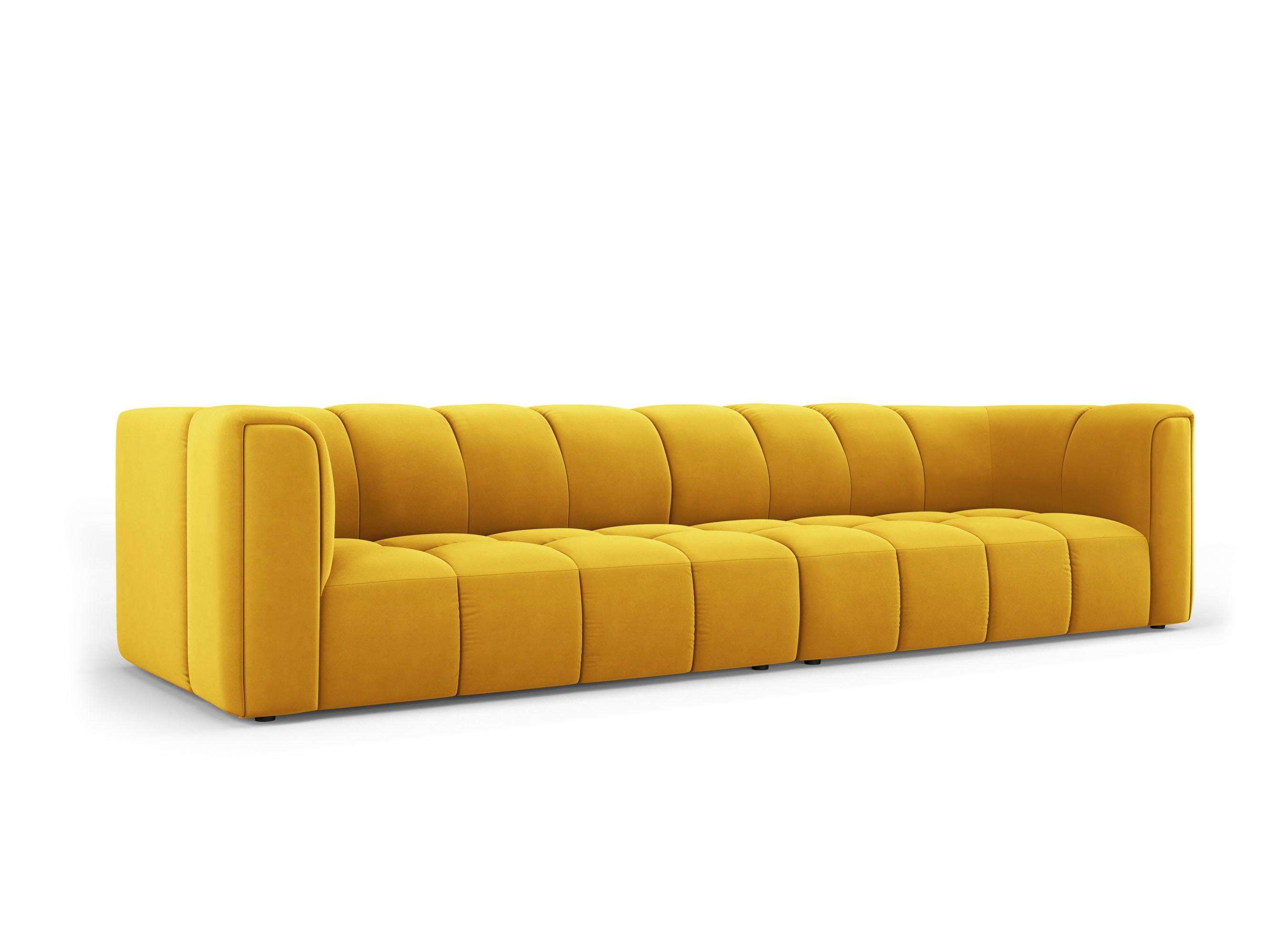 Sofa aksamitna 4-osobowa FRANCESCA żółty Milo Casa    Eye on Design