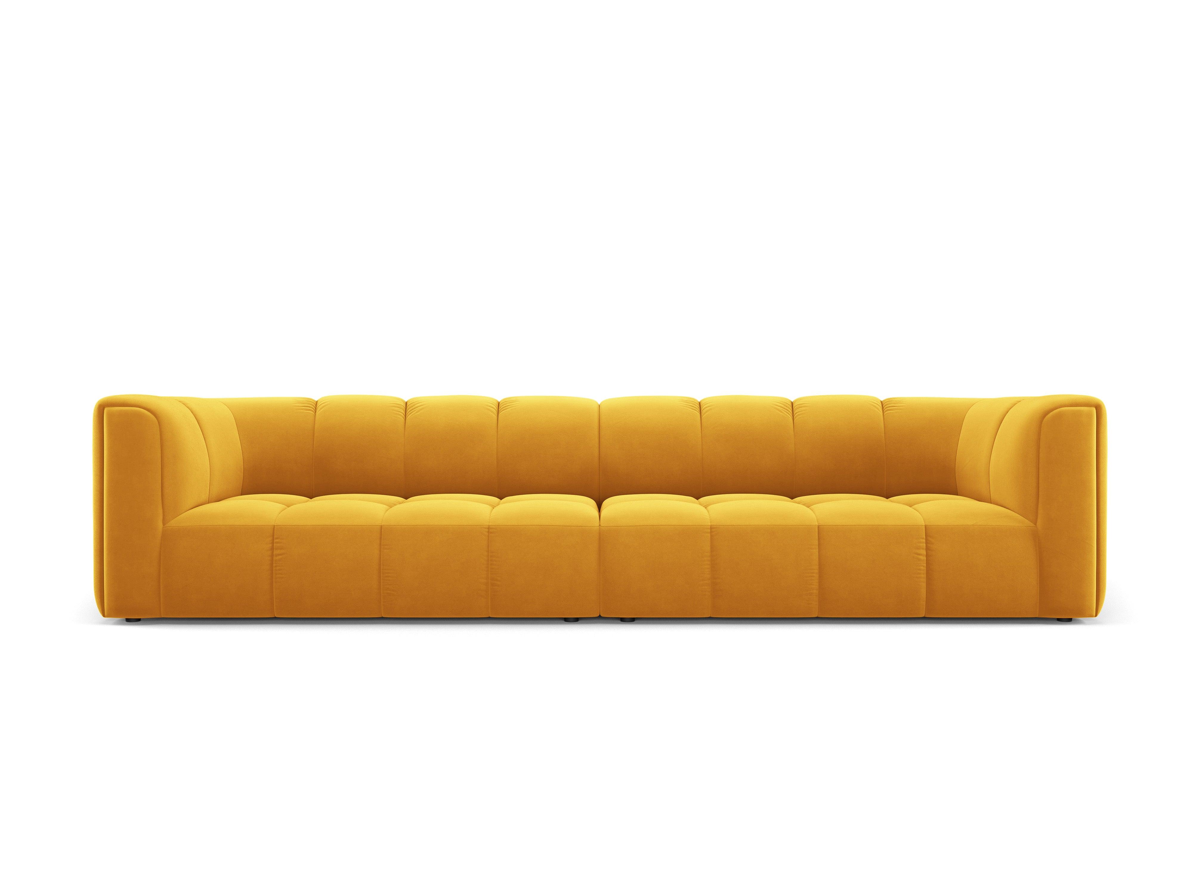 Sofa aksamitna 4-osobowa FRANCESCA żółty Milo Casa    Eye on Design