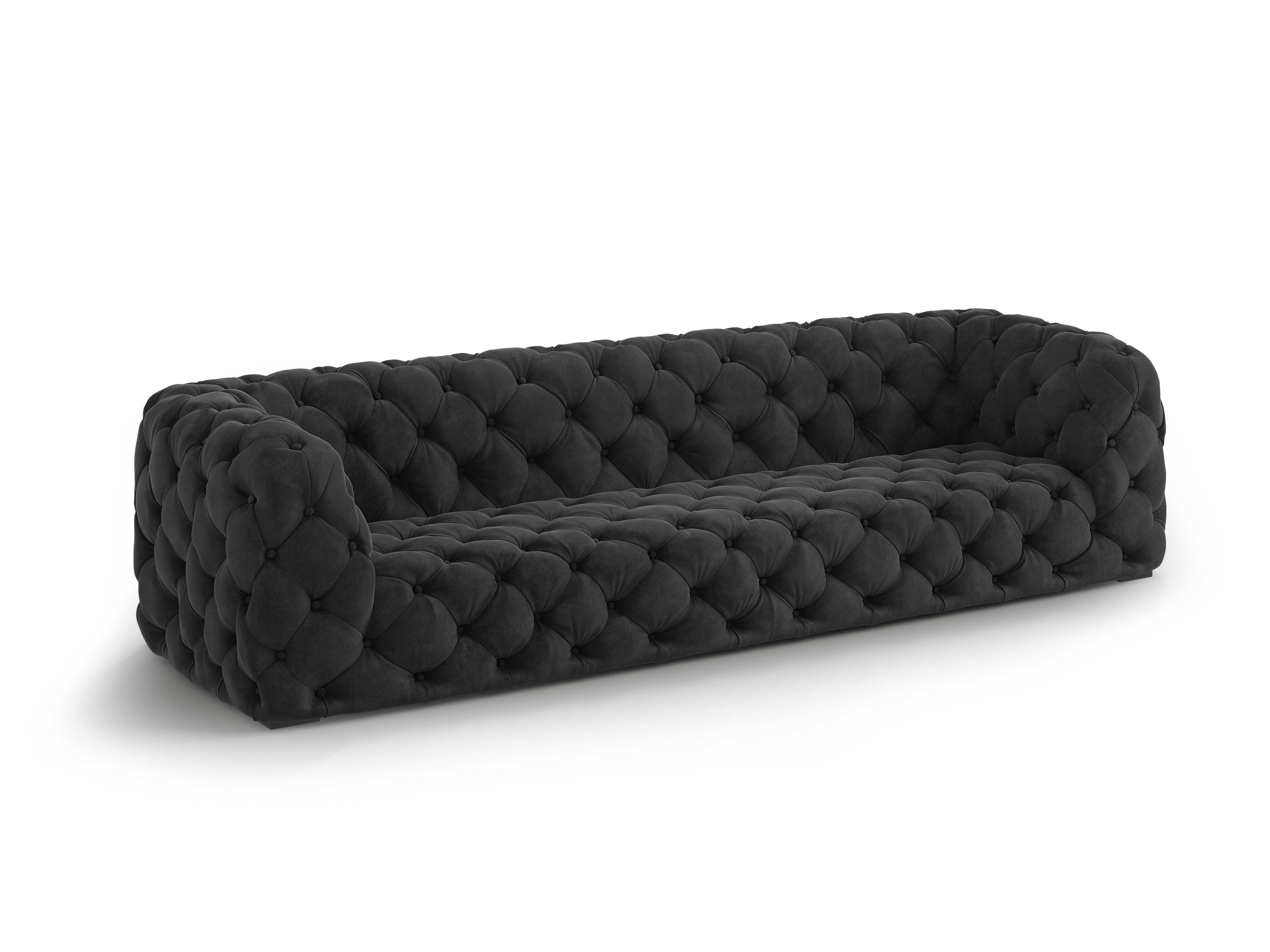 Sofa aksamitna 4-osobowa LOGE ciemnoszary Windsor & Co    Eye on Design