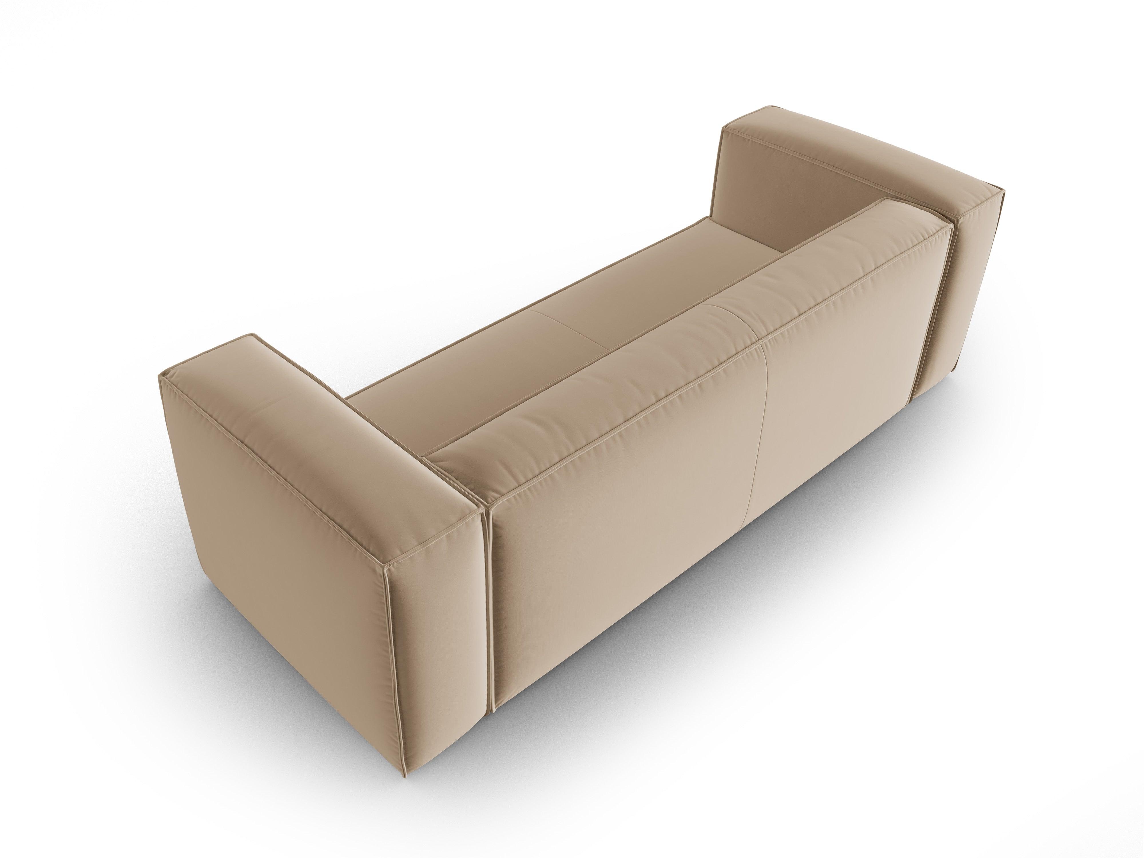 Sofa aksamitna 4-osobowa MACKAY piaskowy Cosmopolitan Design    Eye on Design