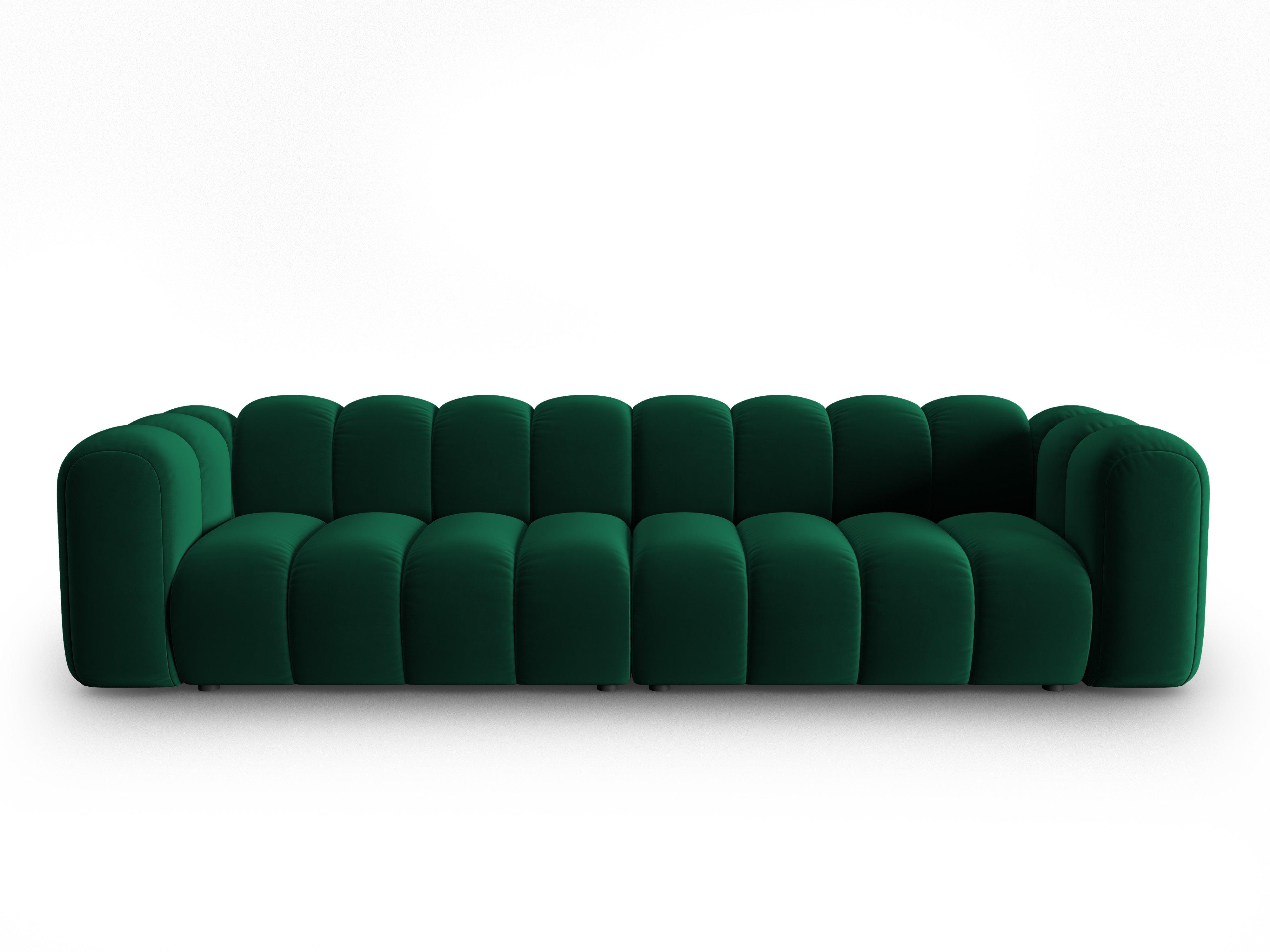 Sofa aksamitna 4-osobowa SKYLER butelkowy zielony Interieurs 86    Eye on Design