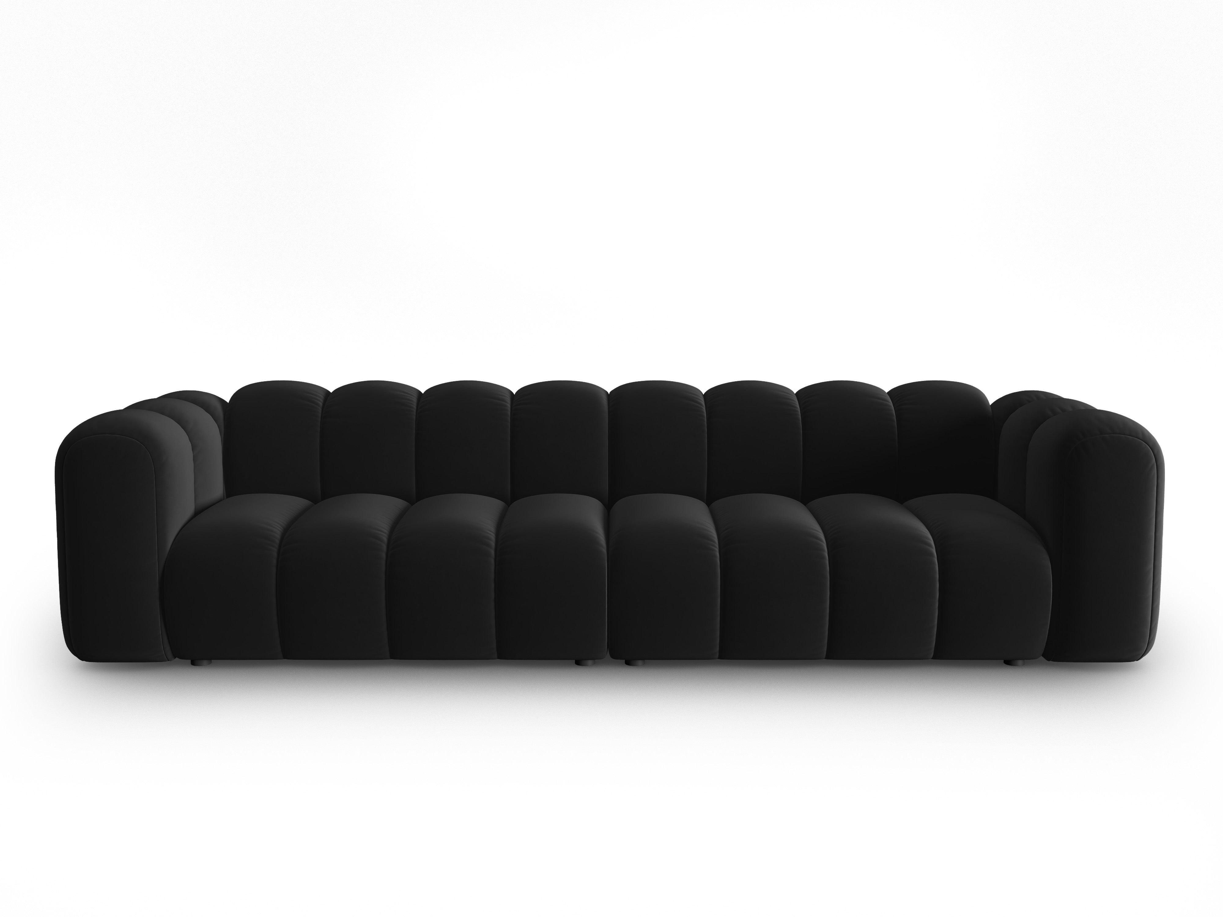 Sofa aksamitna 4-osobowa SKYLER czarny Interieurs 86    Eye on Design