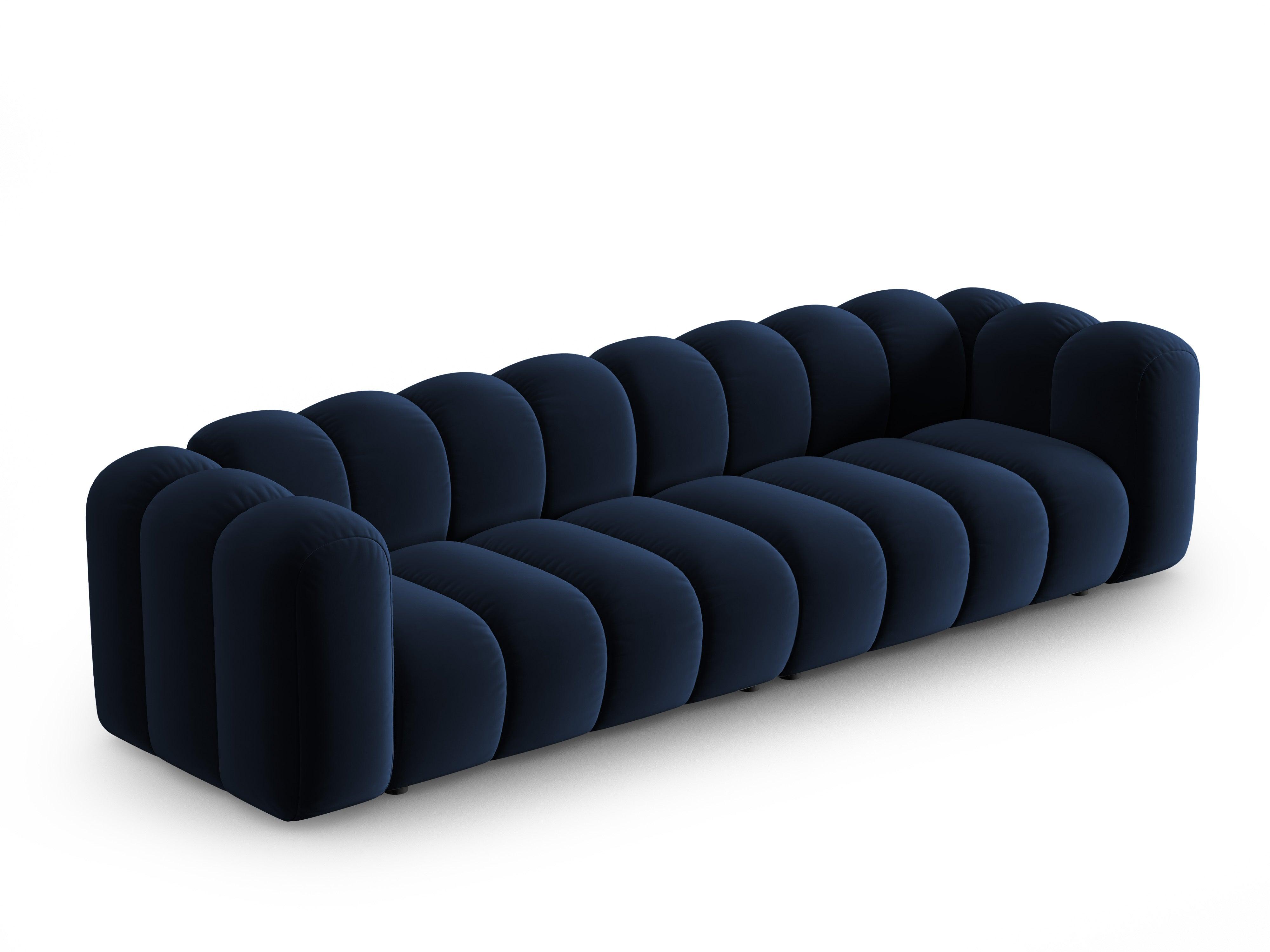 Sofa aksamitna 4-osobowa SKYLER granatowy Interieurs 86    Eye on Design