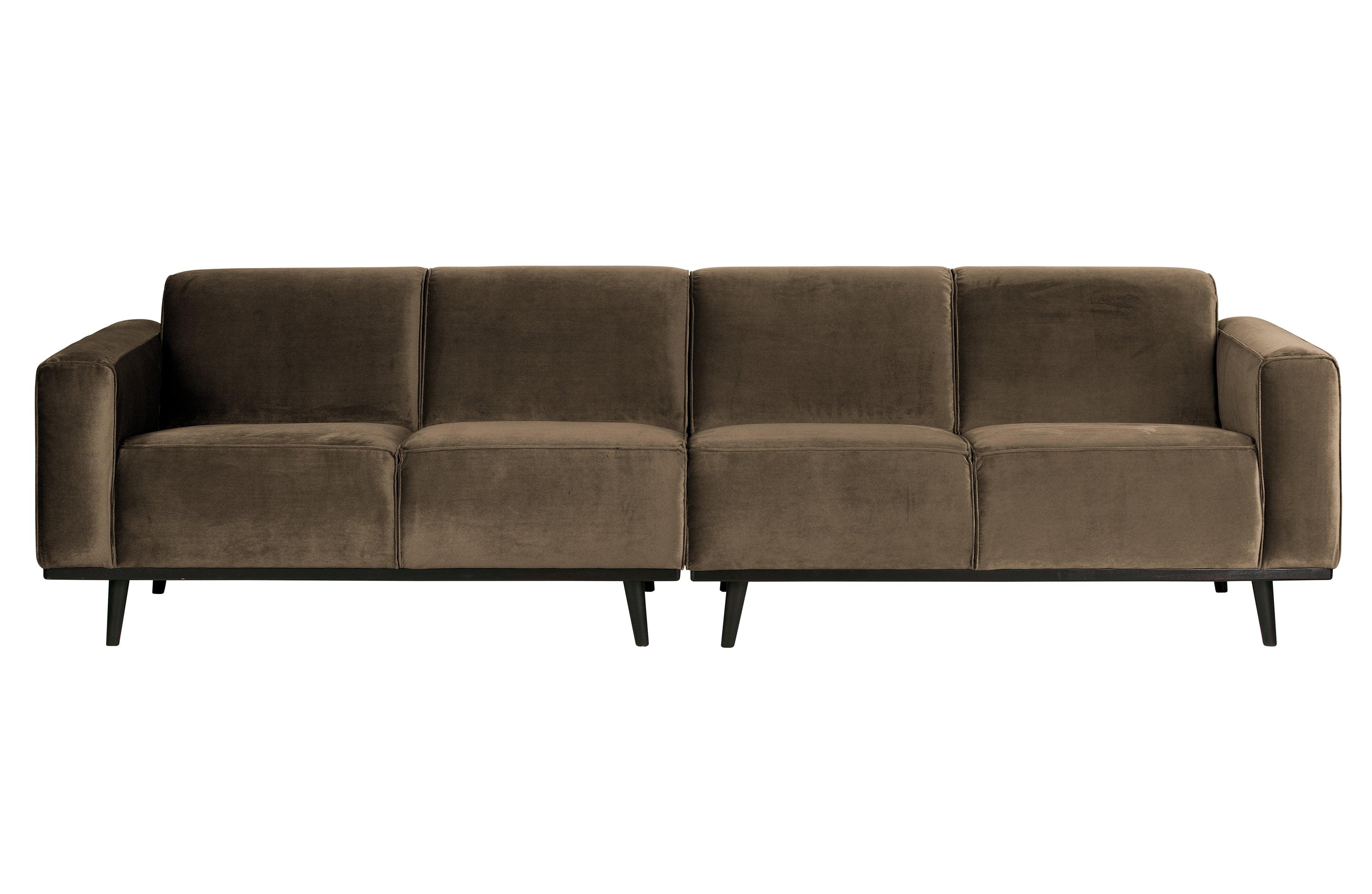 Sofa aksamitna 4-osobowa STATEMENT ciemnobrązowy Be Pure    Eye on Design