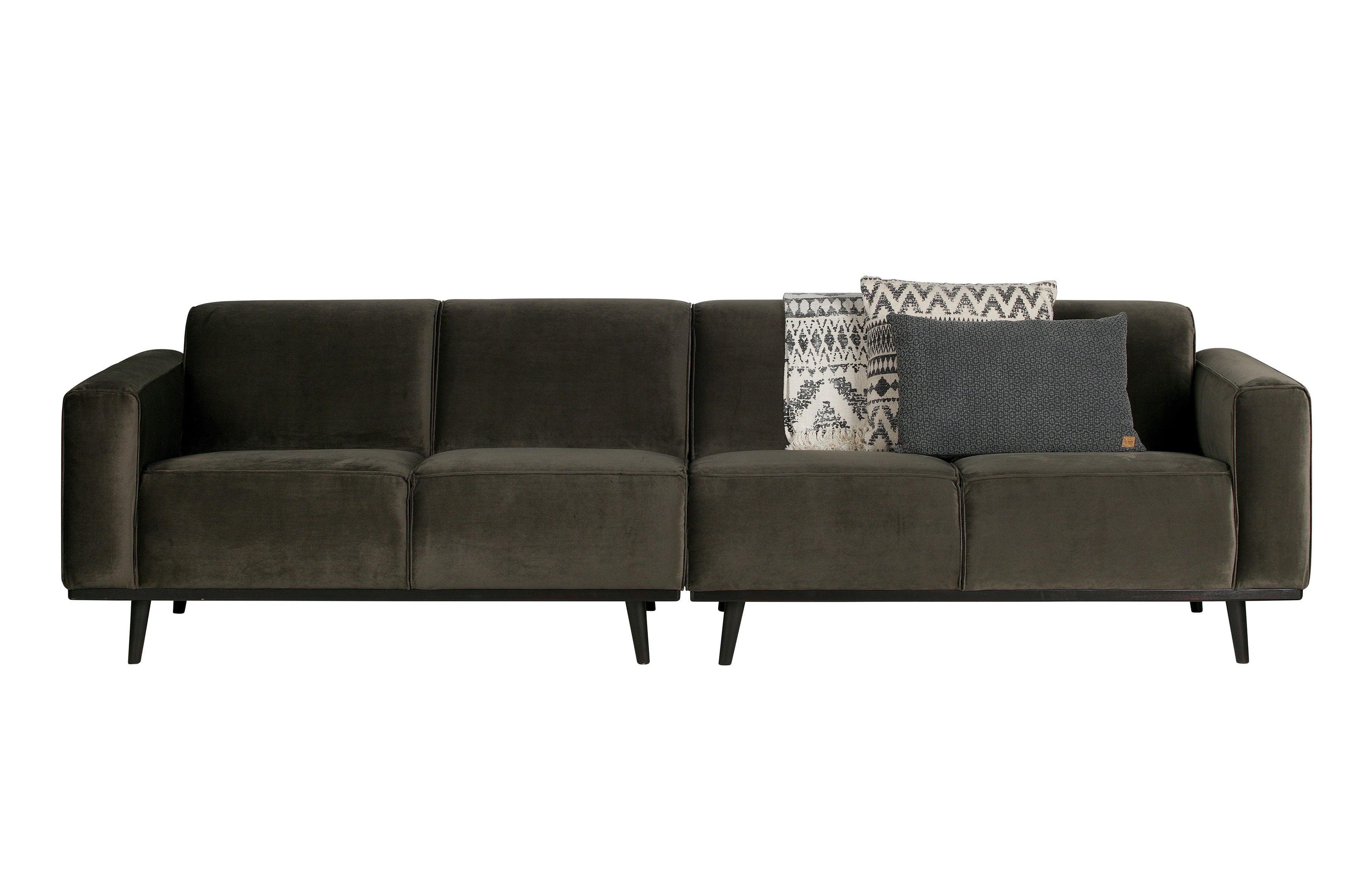 Sofa aksamitna 4-osobowa STATEMENT ciemnozielony Be Pure    Eye on Design