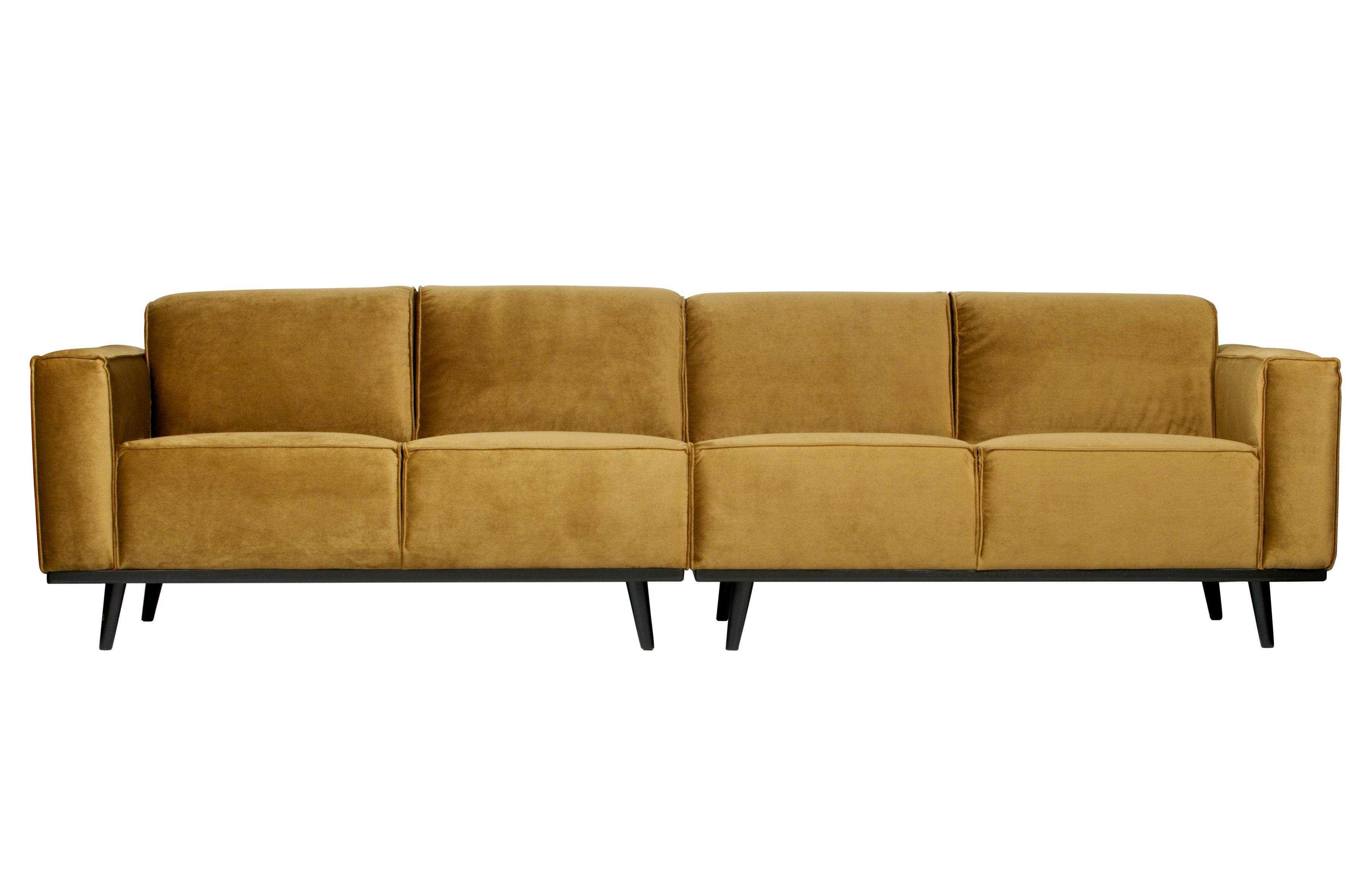 Sofa aksamitna 4-osobowa STATEMENT miodowy Be Pure    Eye on Design