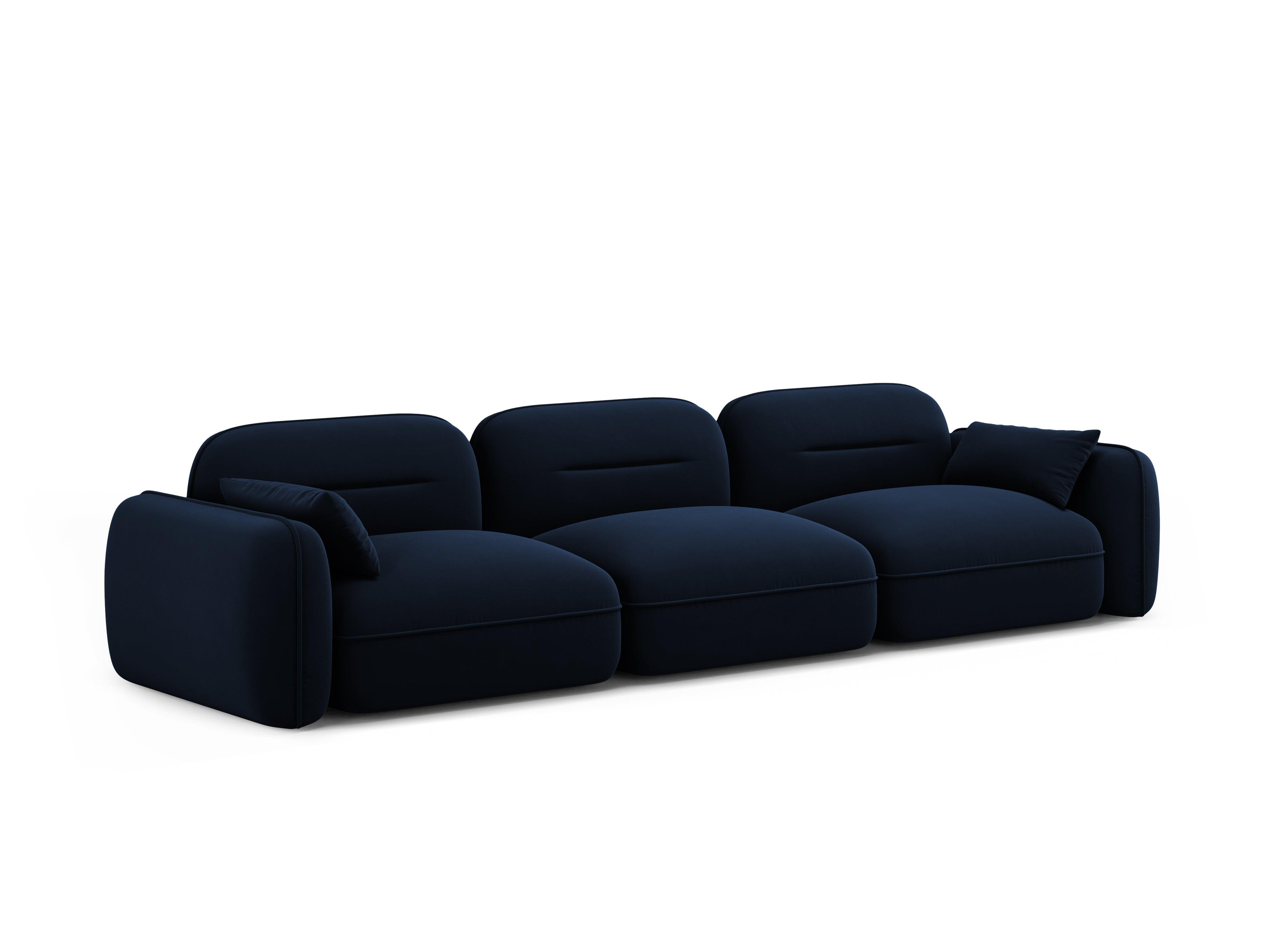 Sofa modułowa aksamitna 4-osobowa SYDNEY granat królewski Cosmopolitan Design    Eye on Design