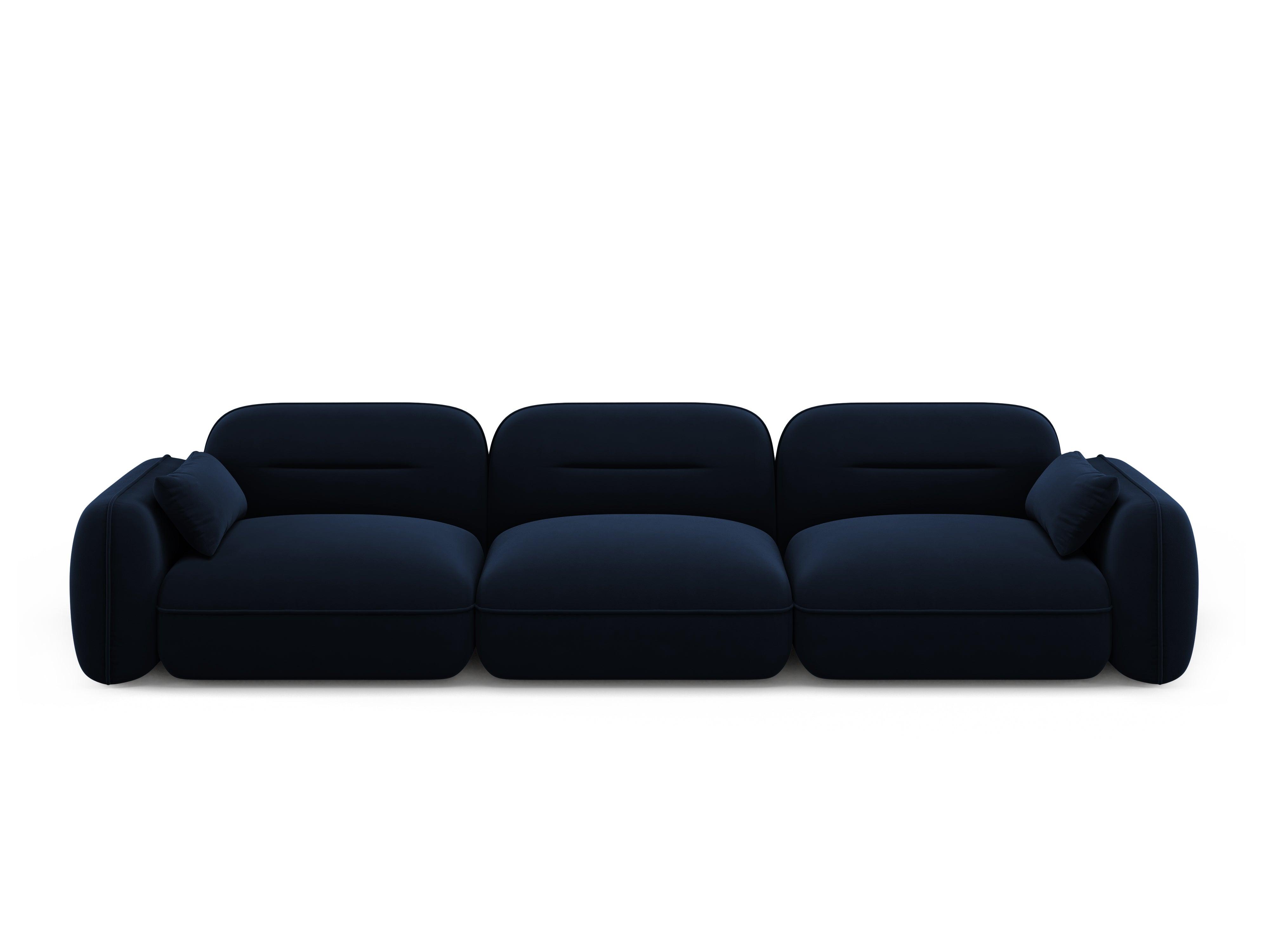 Sofa modułowa aksamitna 4-osobowa SYDNEY granat królewski Cosmopolitan Design    Eye on Design