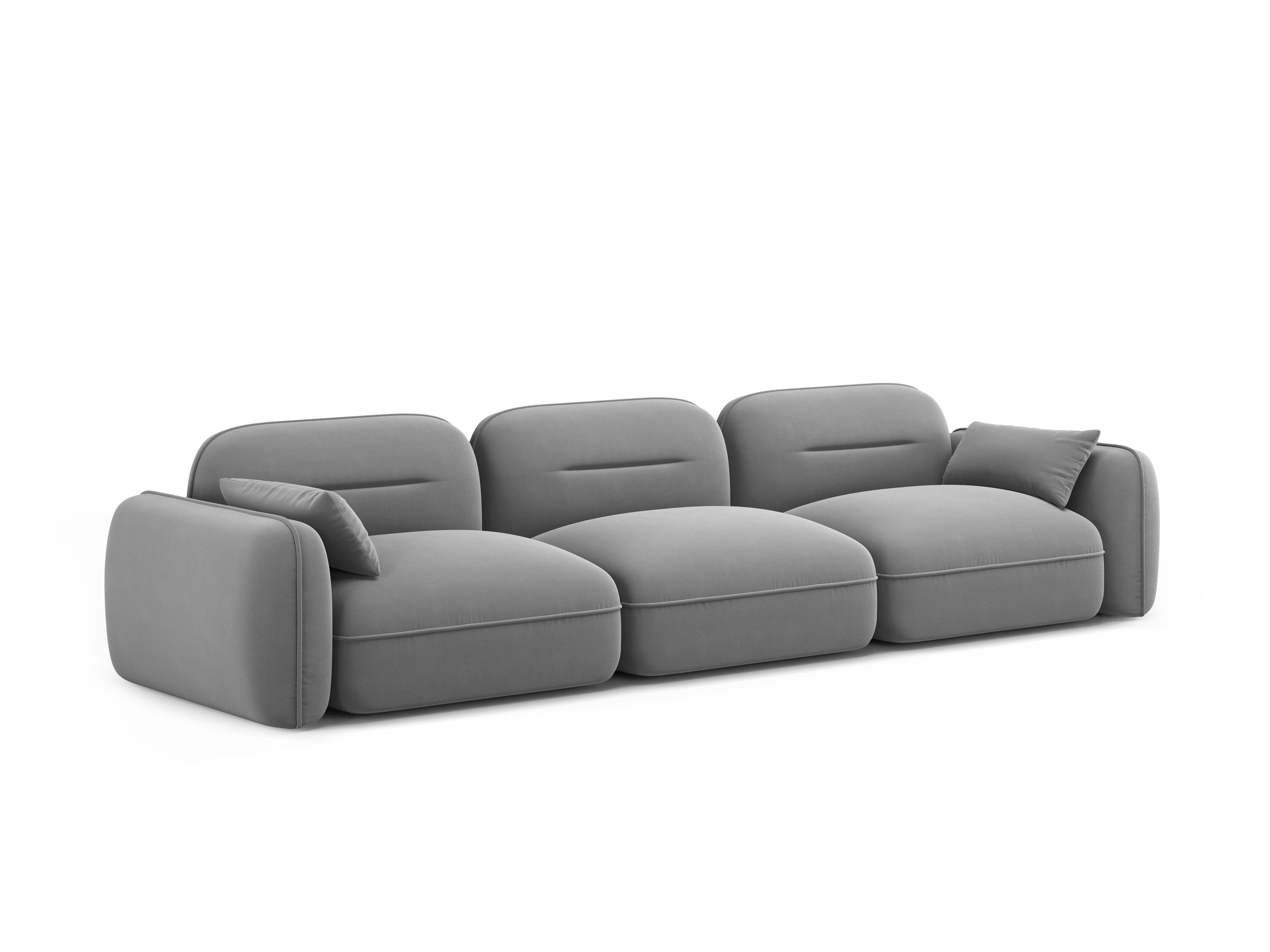 Sofa modułowa aksamitna 4-osobowa SYDNEY jasnoszary Cosmopolitan Design    Eye on Design