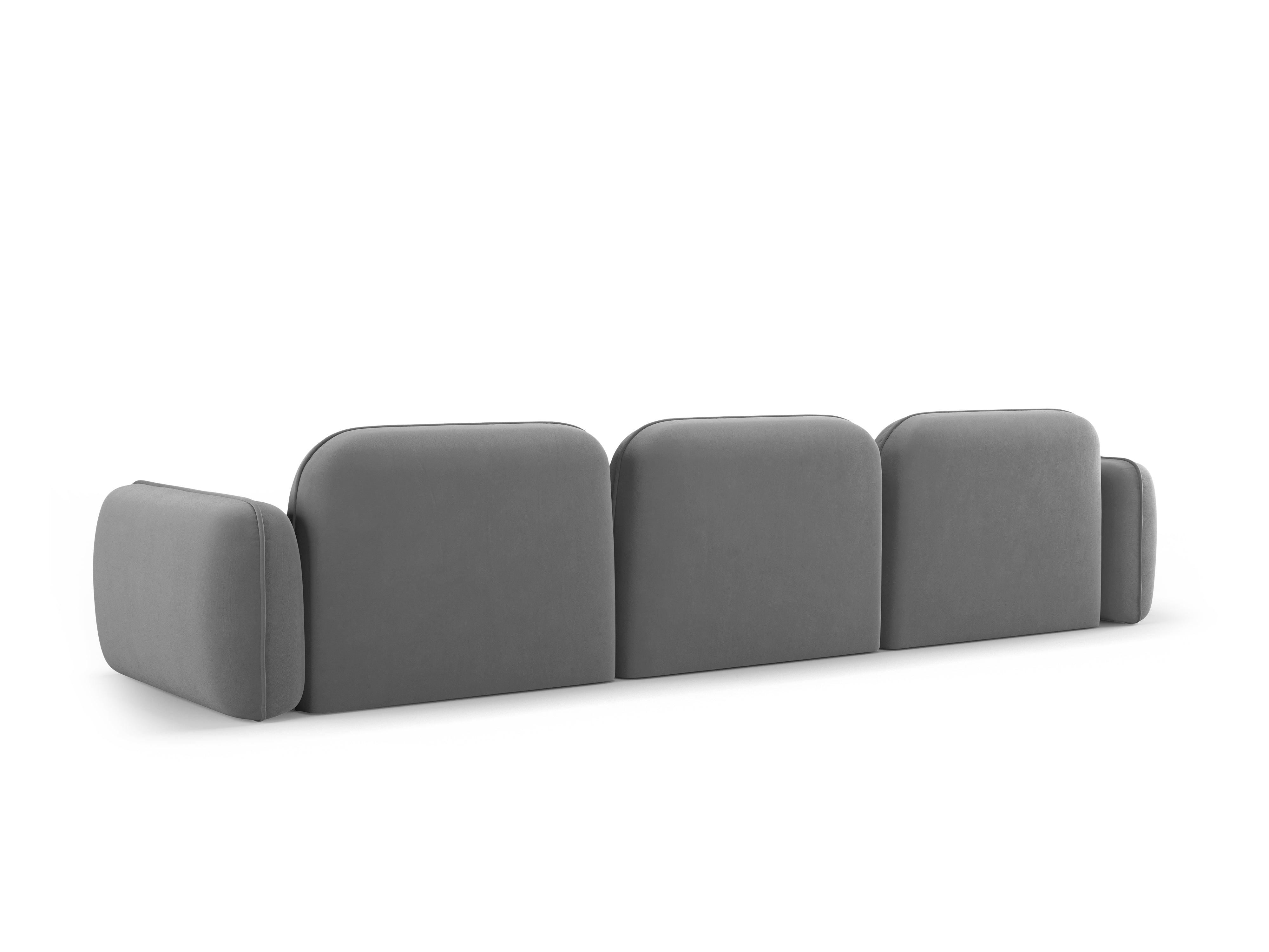 Sofa modułowa aksamitna 4-osobowa SYDNEY jasnoszary Cosmopolitan Design    Eye on Design