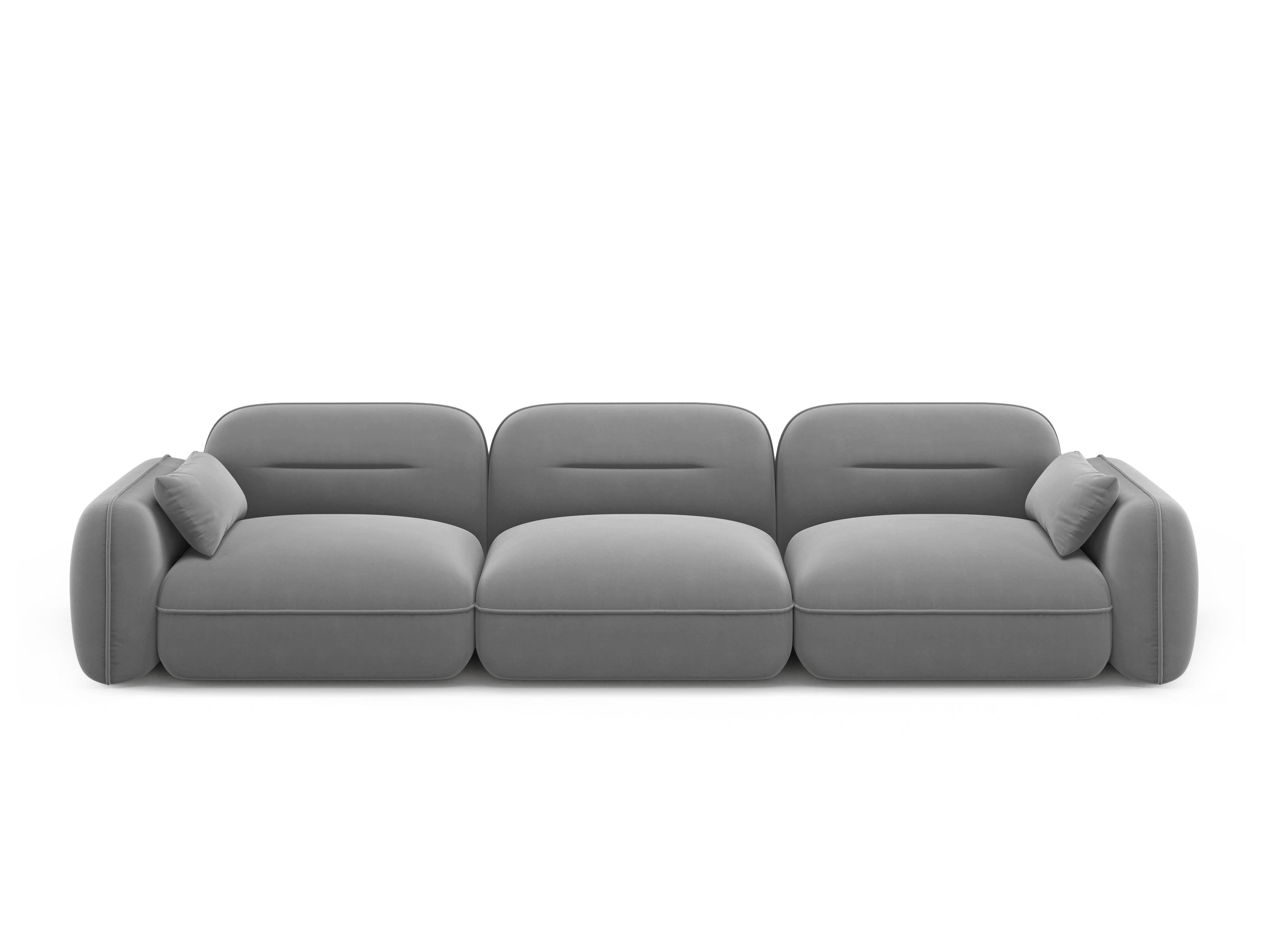 Sofa modułowa aksamitna 4-osobowa SYDNEY jasnoszary Cosmopolitan Design    Eye on Design