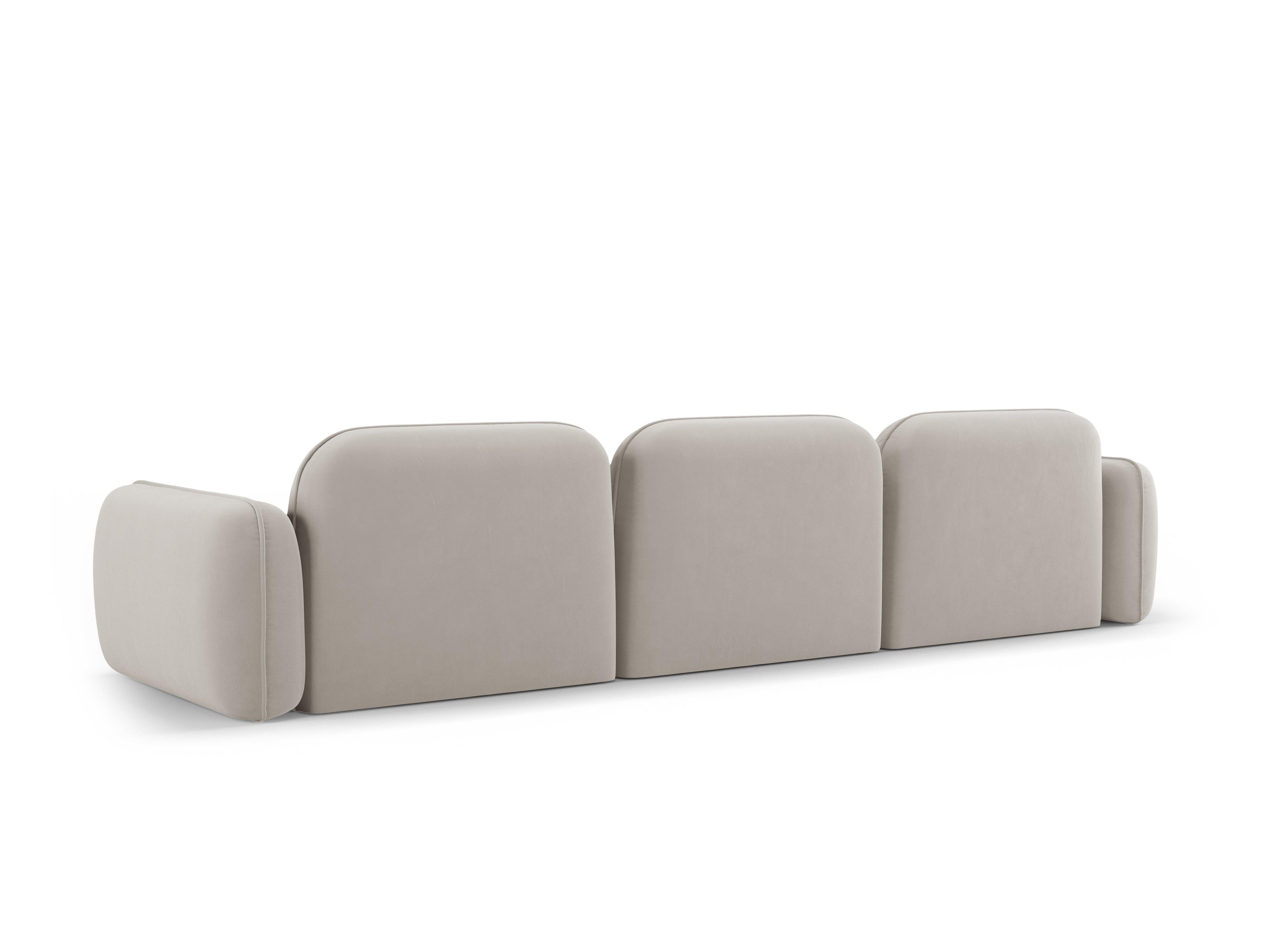 Sofa modułowa aksamitna 4-osobowa SYDNEY kość słoniowa Cosmopolitan Design    Eye on Design