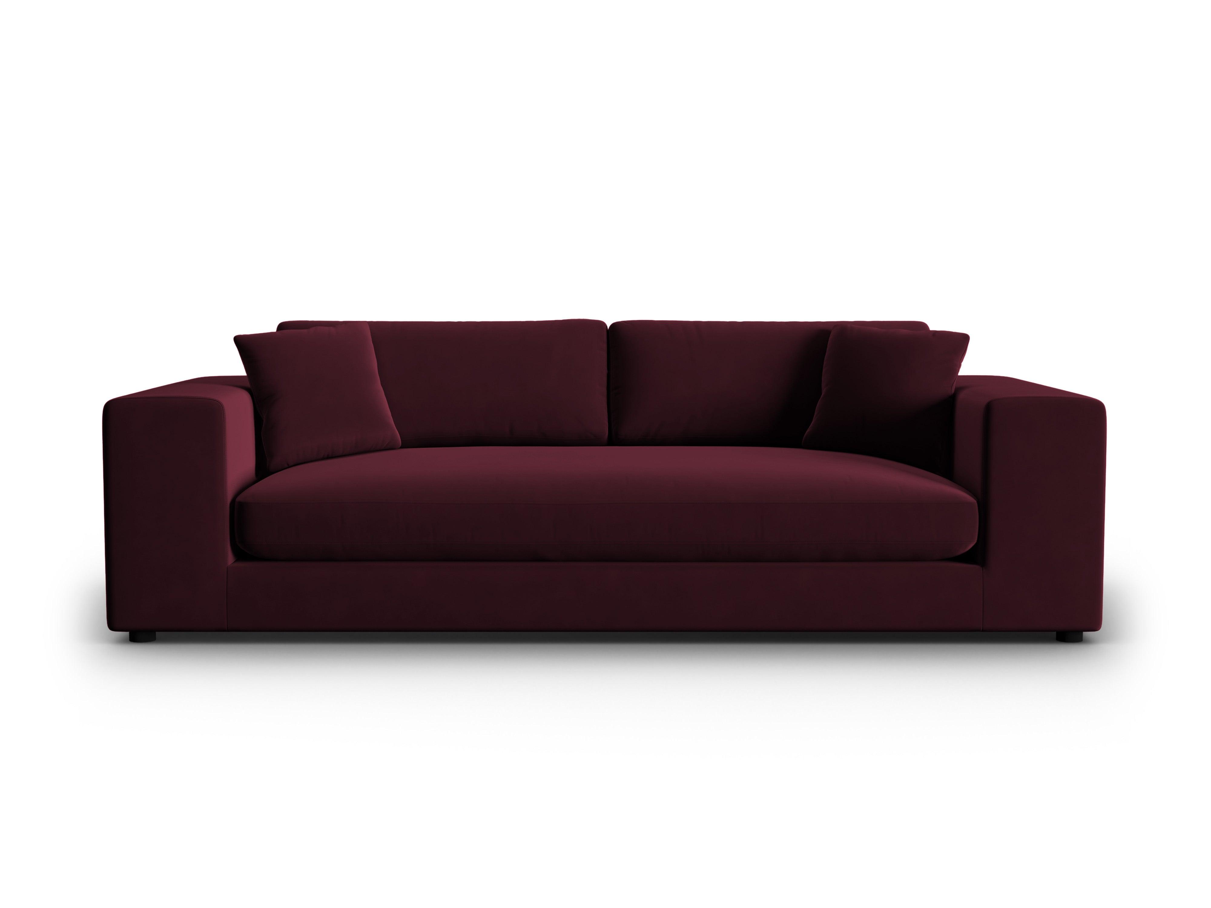 Sofa aksamitna 4-osobowa TENDANCE burgundowy CXL by Christian Lacroix    Eye on Design