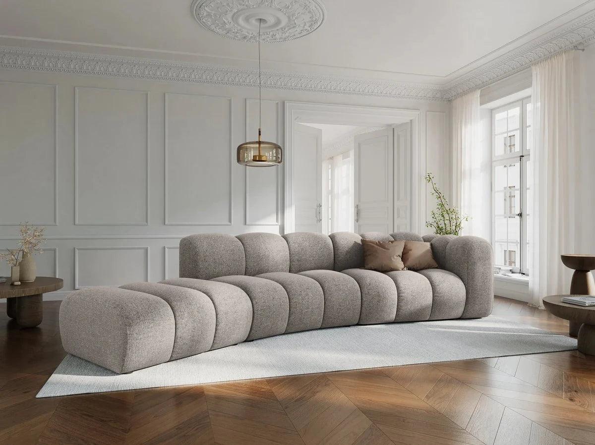 Sofa aksamitna 5-osobowa lewostronna SKYLER ceglany Interieurs 86    Eye on Design