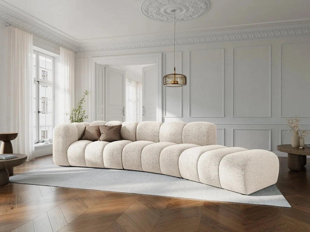 Sofa aksamitna 5-osobowa prawostronna SKYLER czarny Interieurs 86    Eye on Design