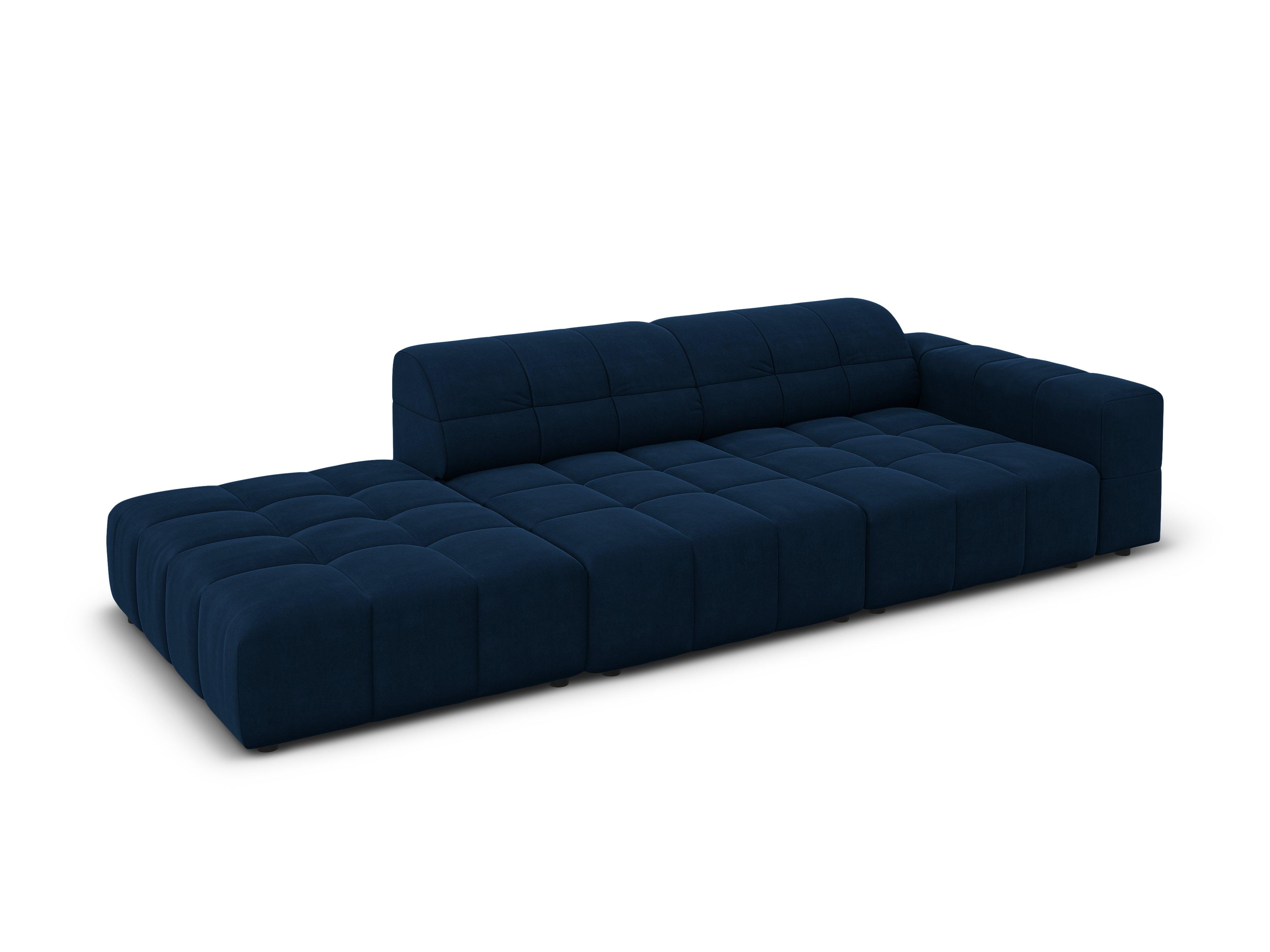 Sofa aksamitna lewostronna 3-osobowa CHICAGO granat królewski Cosmopolitan Design    Eye on Design