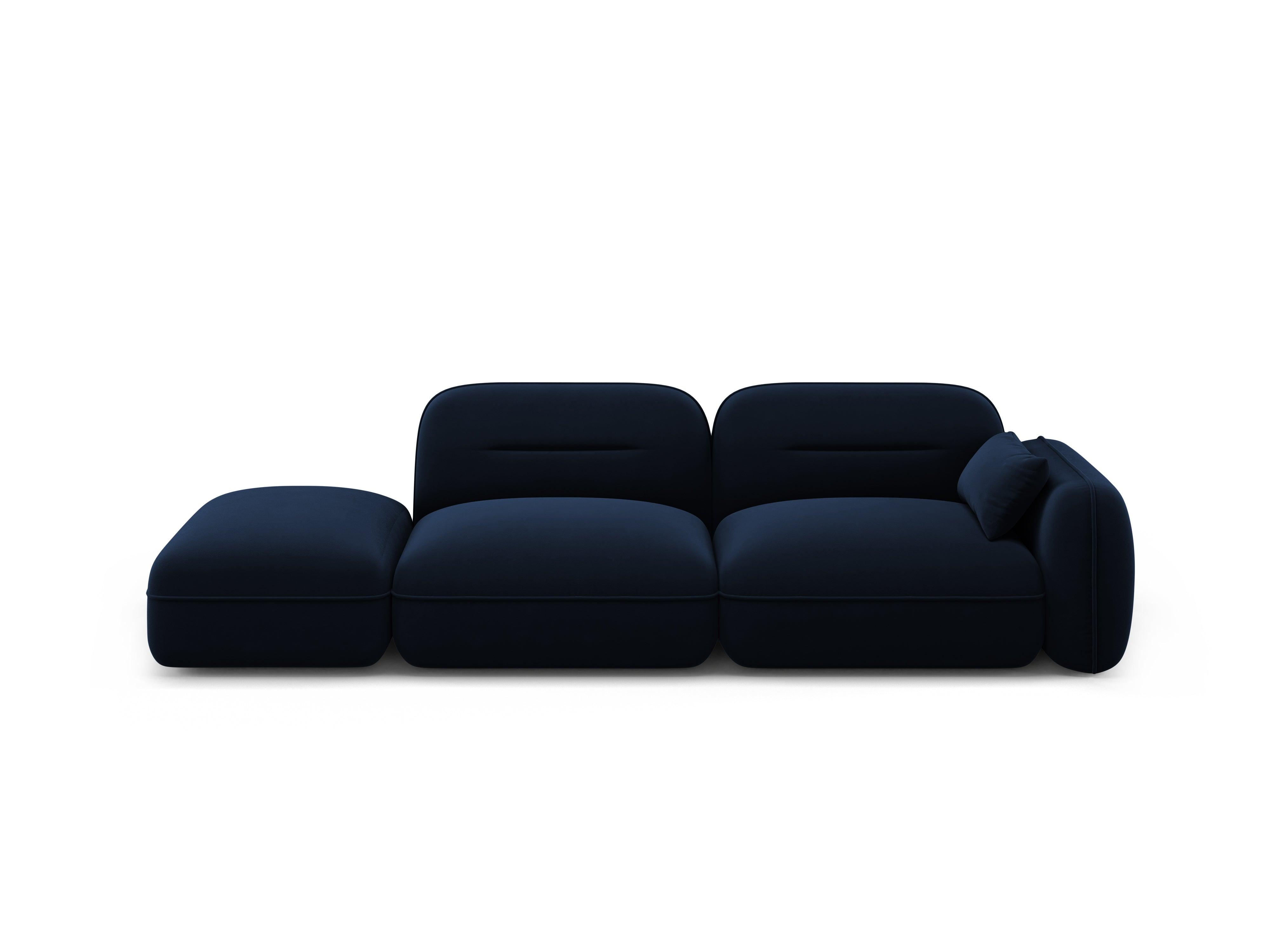 Sofa modułowa aksamitna lewostronna 3-osobowa SYDNEY granat królewski Cosmopolitan Design    Eye on Design