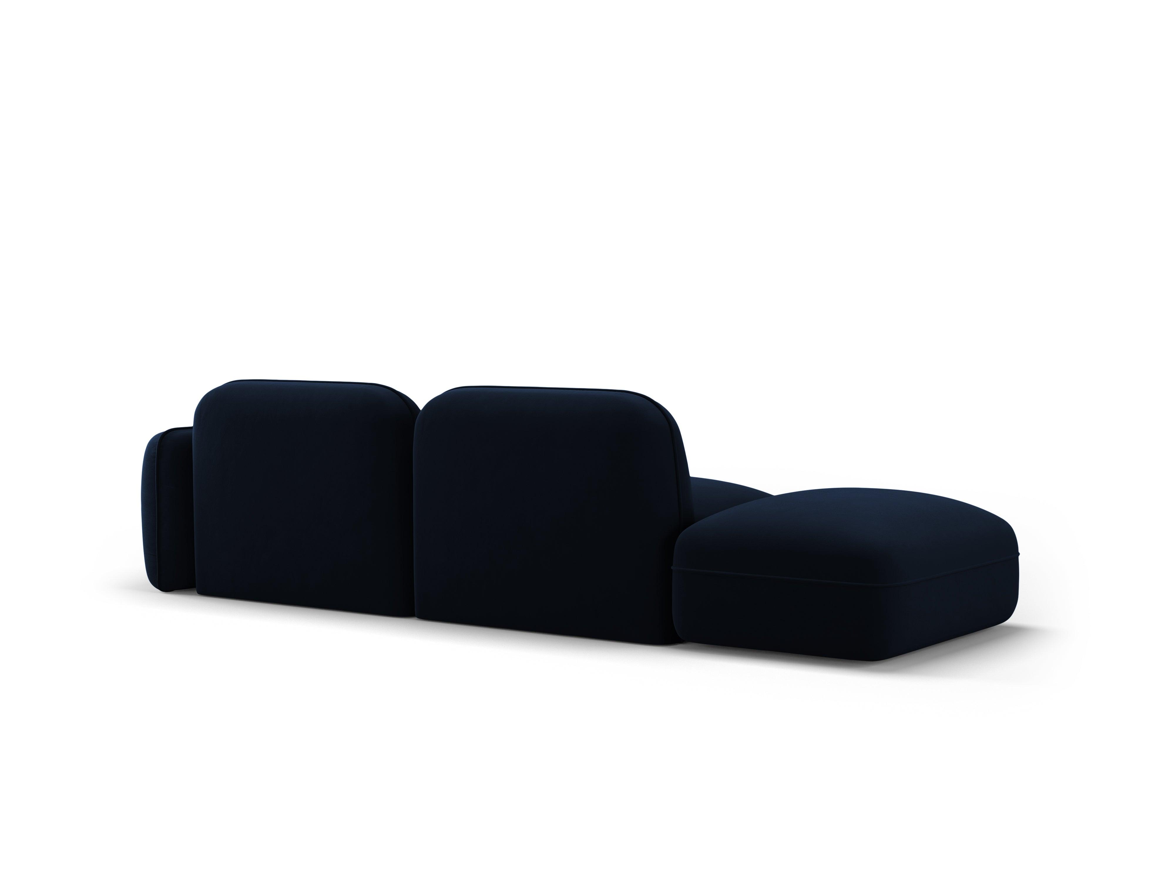 Sofa modułowa aksamitna lewostronna 3-osobowa SYDNEY granat królewski Cosmopolitan Design    Eye on Design