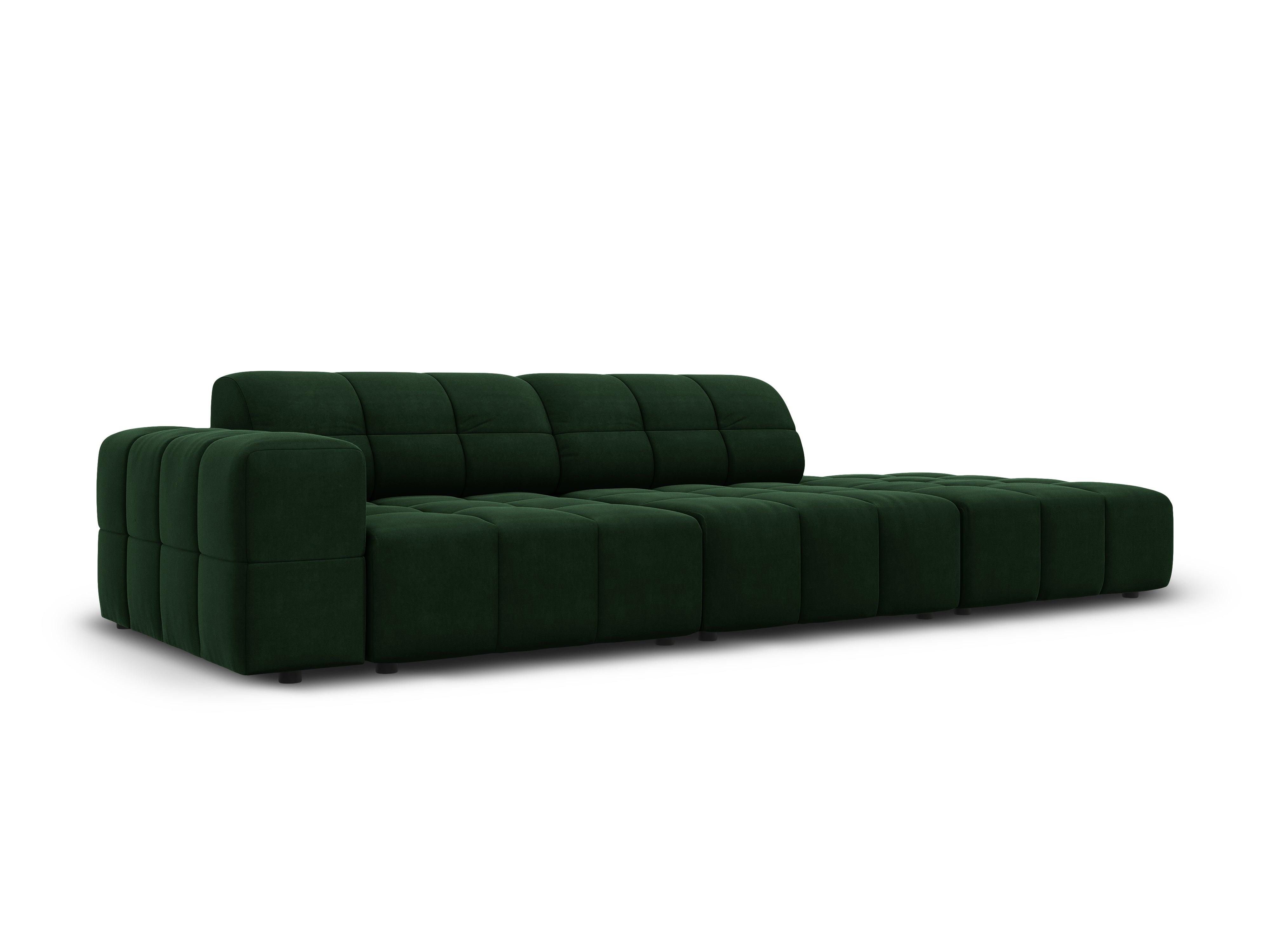 Sofa aksamitna prawostronna 3-osobowa CHICAGO butelkowa zieleń Cosmopolitan Design    Eye on Design